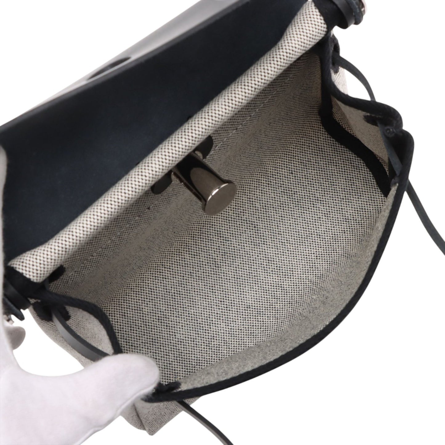 Hermès Military Toile and Vache Hunter Herbag Zip 20