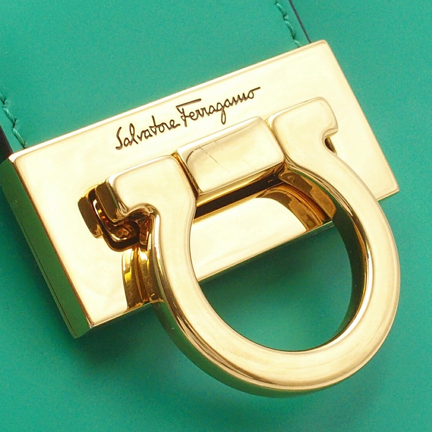 Ferragamo Small Leather Trifolio Shoulder Bag