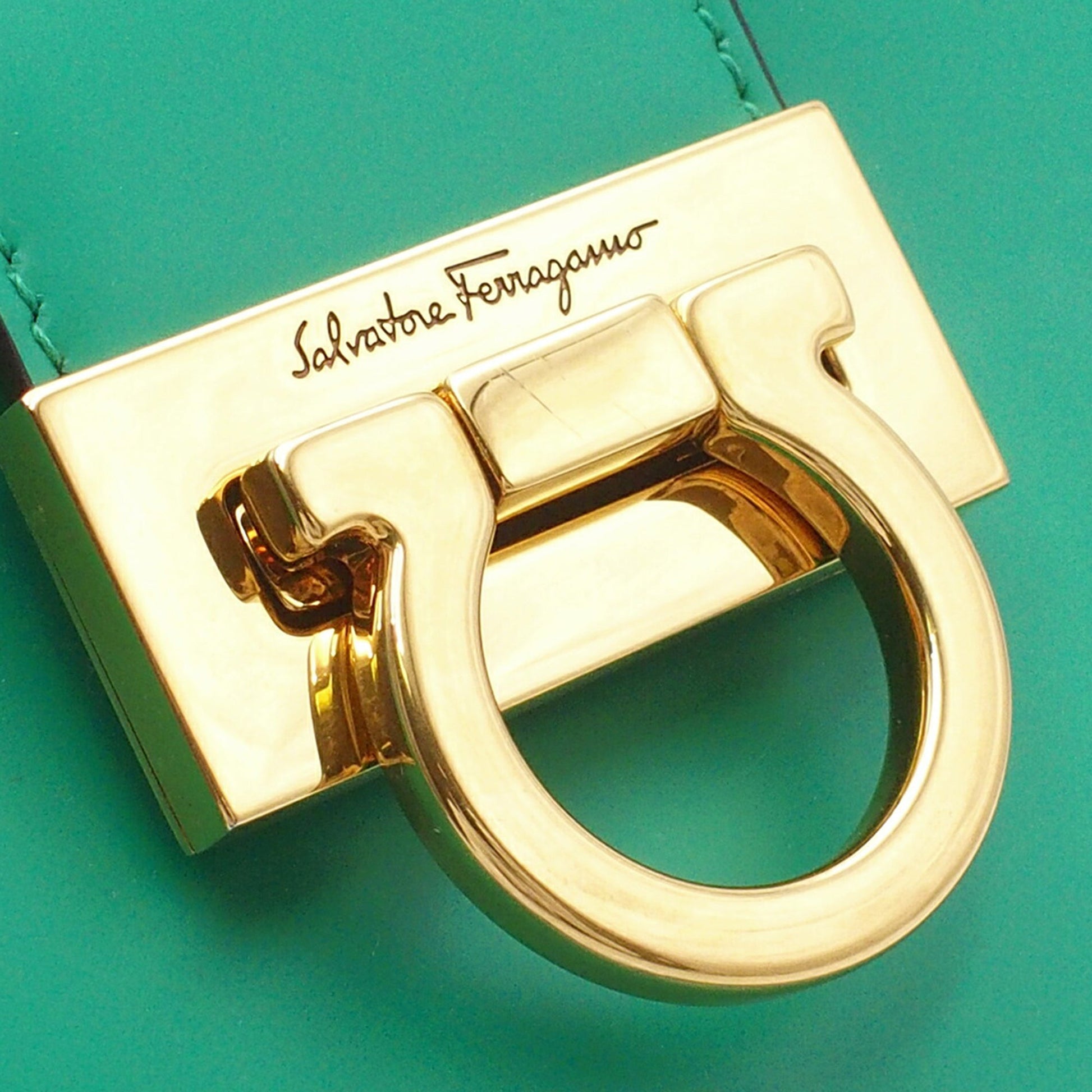 Ferragamo Small Leather Trifolio Shoulder Bag