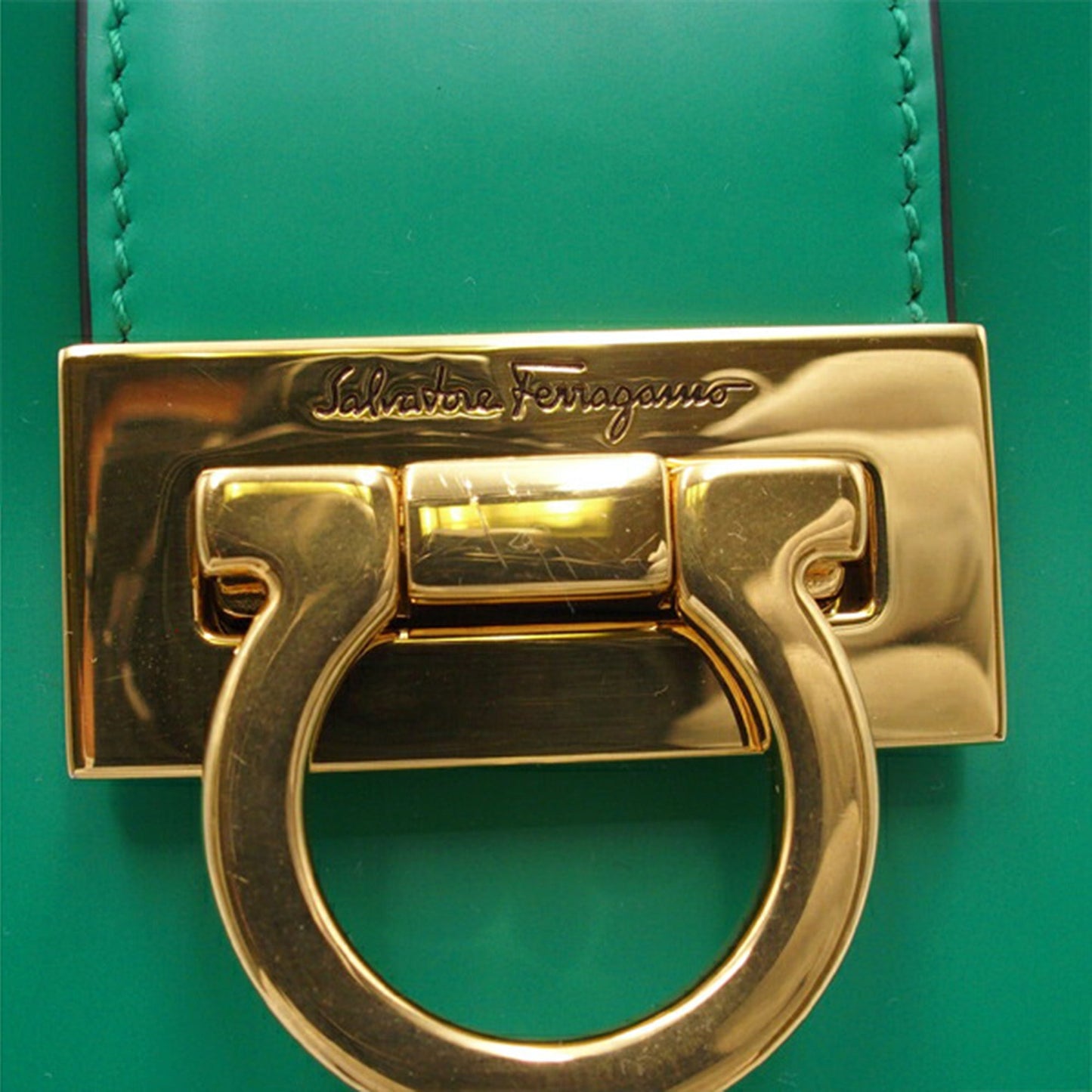 Ferragamo Small Leather Trifolio Shoulder Bag