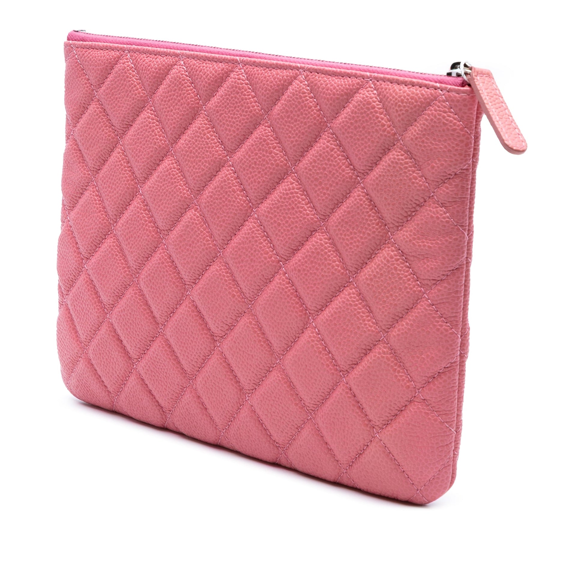 Chanel Small Quilted Caviar O Case Clutch