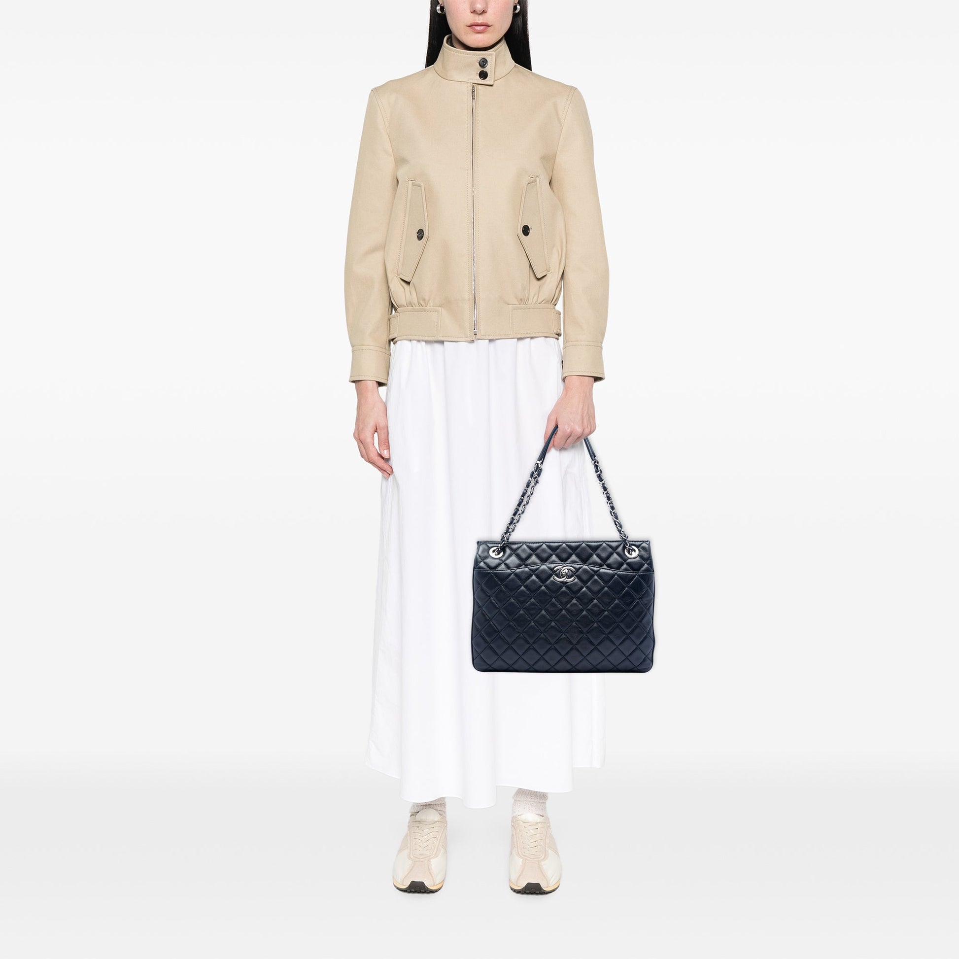 Chanel Quilted Lambskin Accordion Shopping Tote