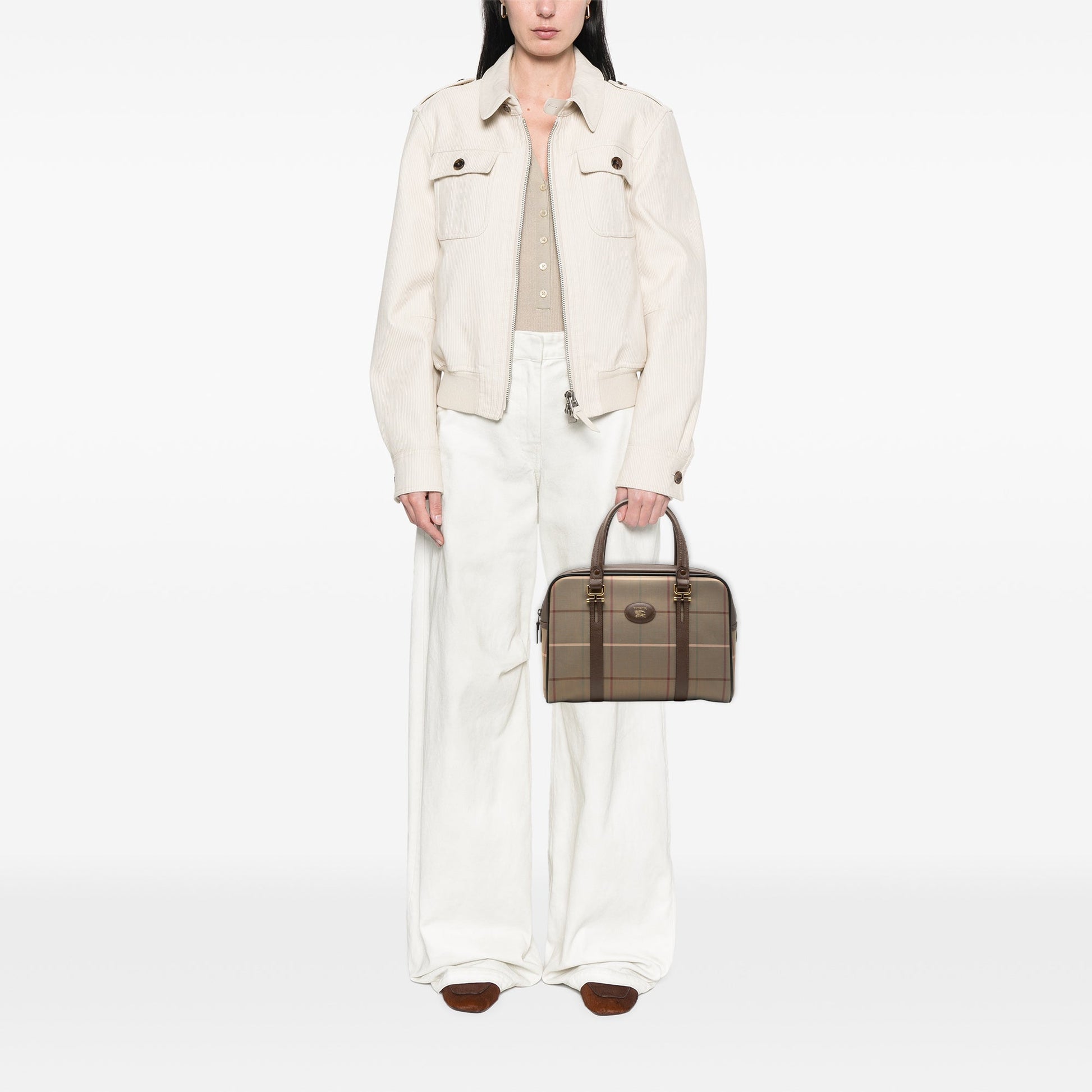 Burberry Vintage Check Canvas Handbag