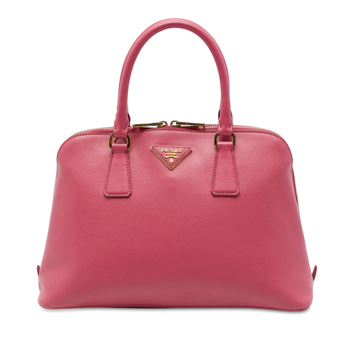 Prada Medium Saffiano Lux Promenade Satchel — Pink