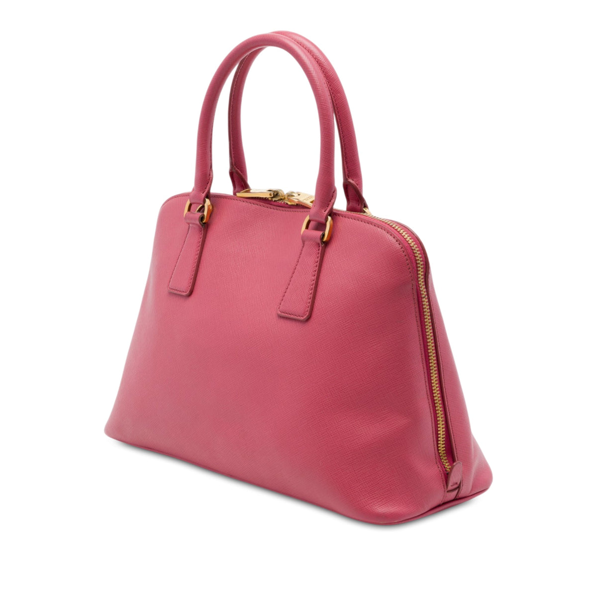 Prada Medium Saffiano Lux Promenade Satchel — Pink