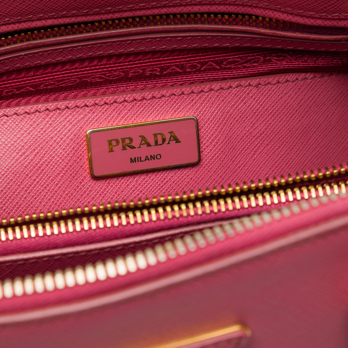 Prada Medium Saffiano Lux Promenade Satchel — Pink