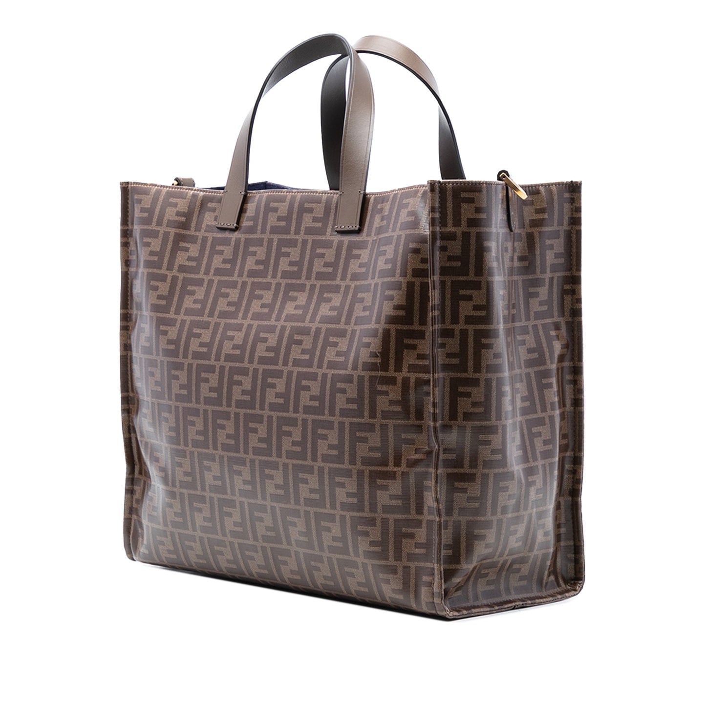 Fendi FILA Glazed Fabric FF 1974 Mania Shopping Tote