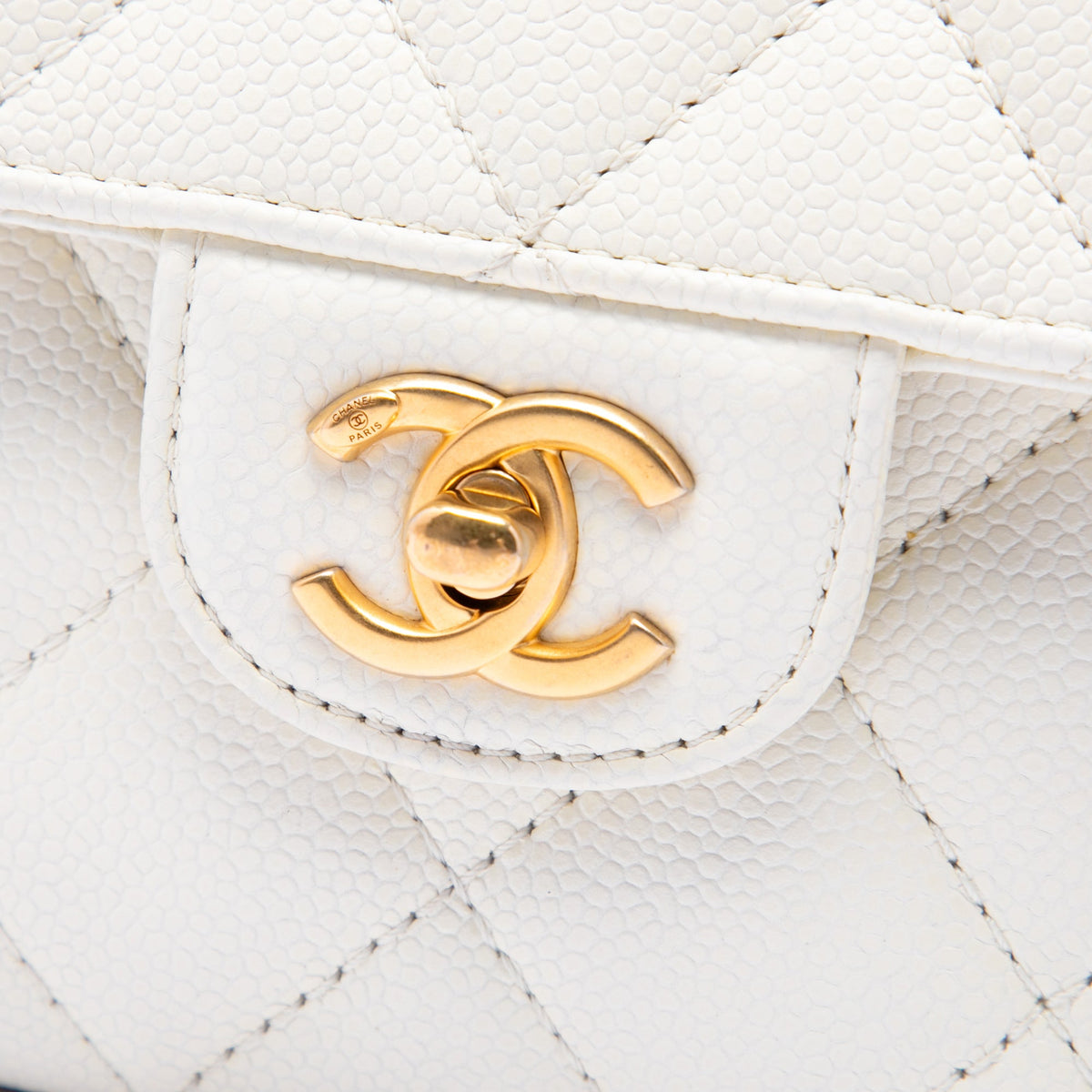 Chanel Mini CC Quilted Caviar Messenger Flap