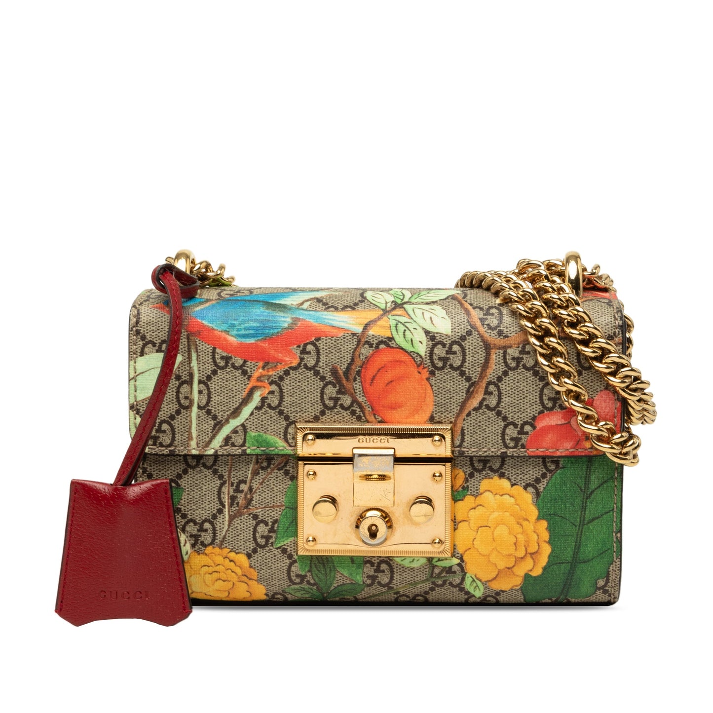 Gucci Small GG Supreme Tian Padlock Crossbody