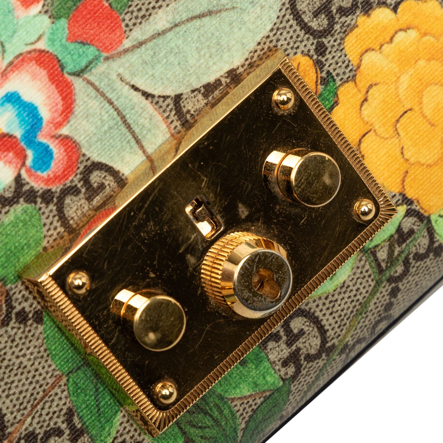 Gucci Small GG Supreme Tian Padlock Crossbody