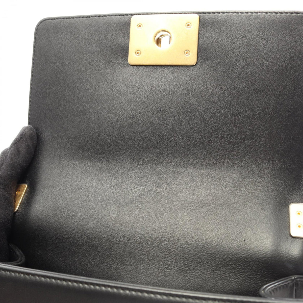 Chanel Small Quilted Caviar Boy Flap — Black