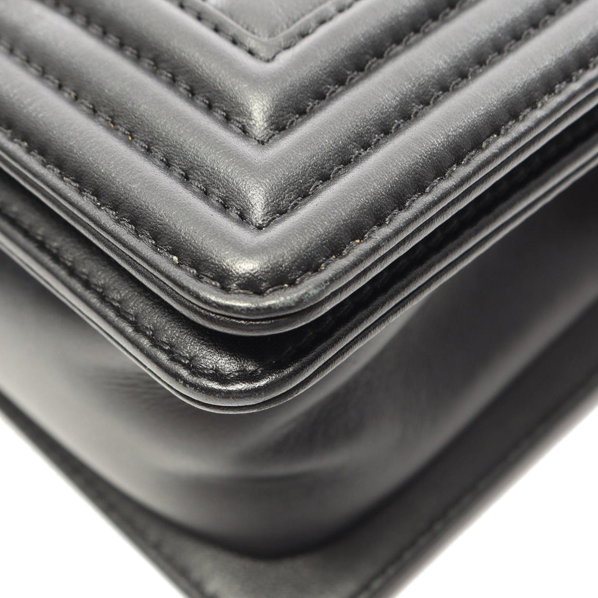 Chanel Small Quilted Caviar Boy Flap — Black