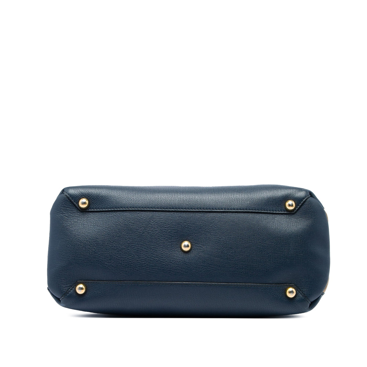 Burberry Medium Leather and House Check Banner Satchel — Blue