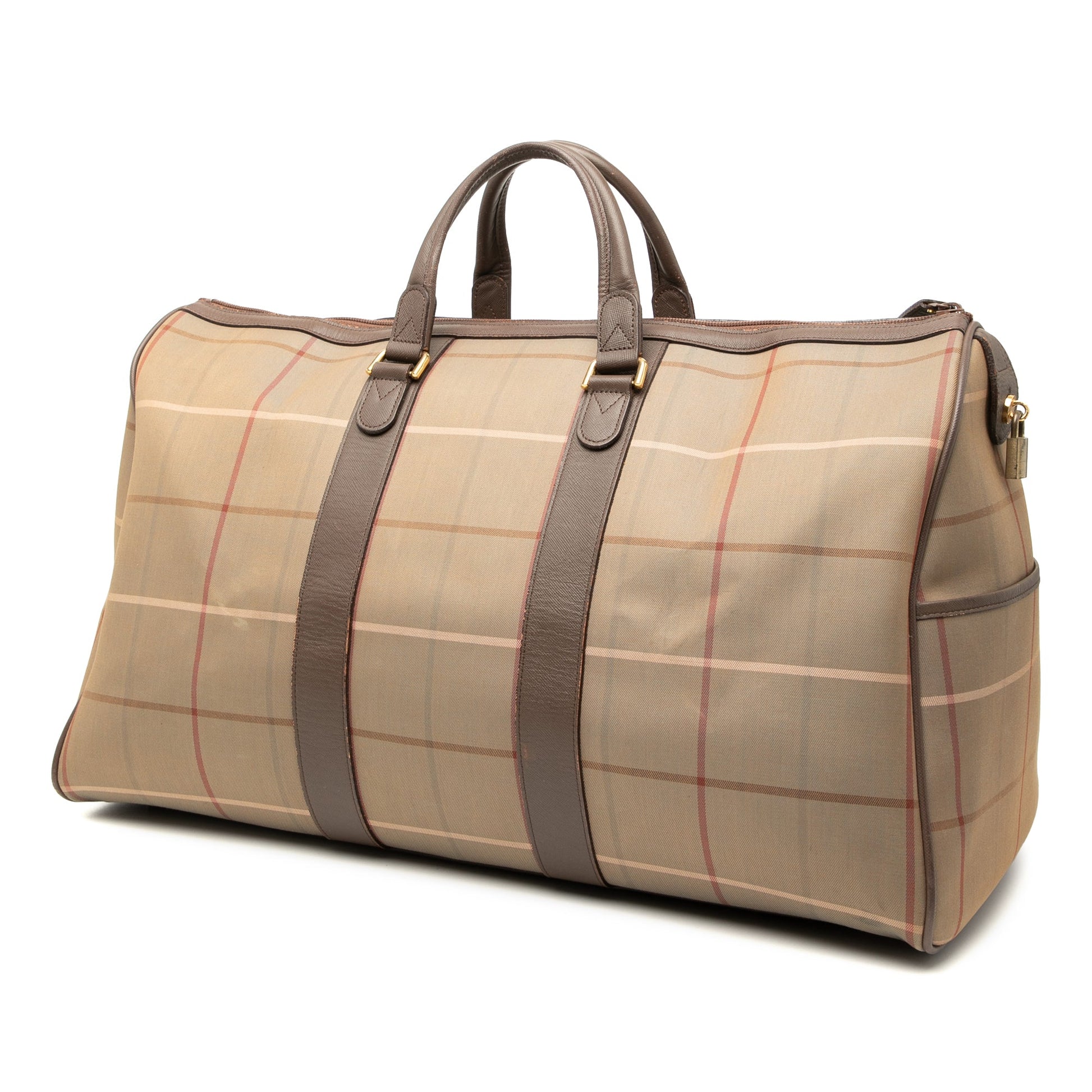 Burberry Vintage Check Canvas Travel Bag