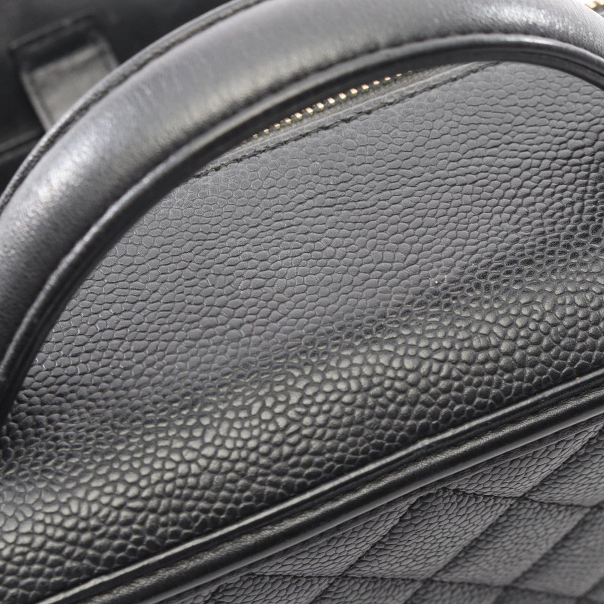 Chanel Mini Caviar CC Filigree Vanity Case
