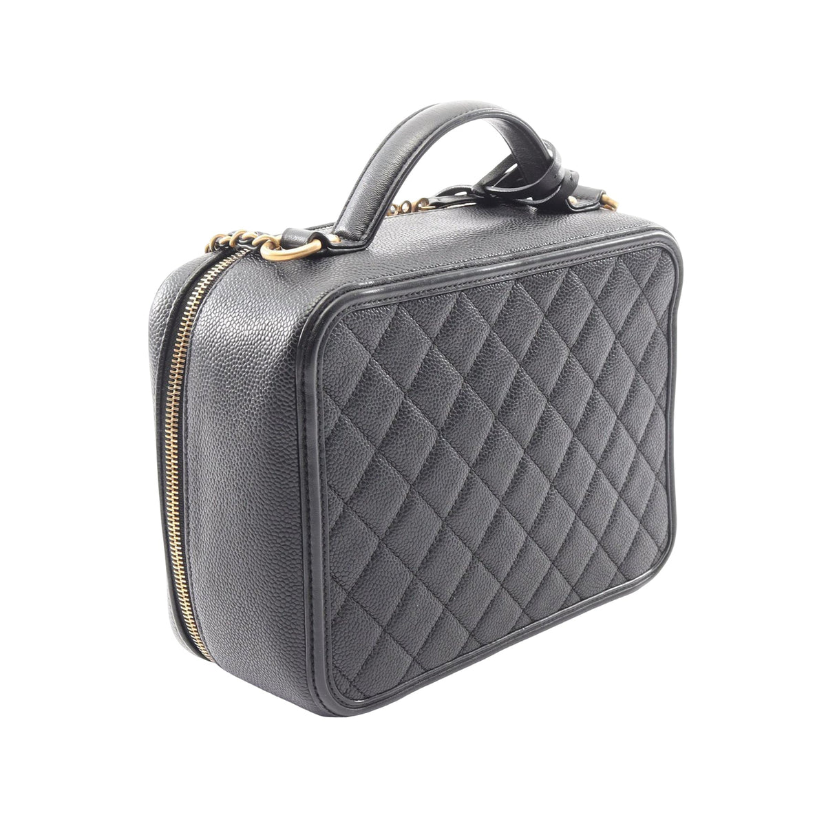 Chanel Mini Caviar CC Filigree Vanity Case