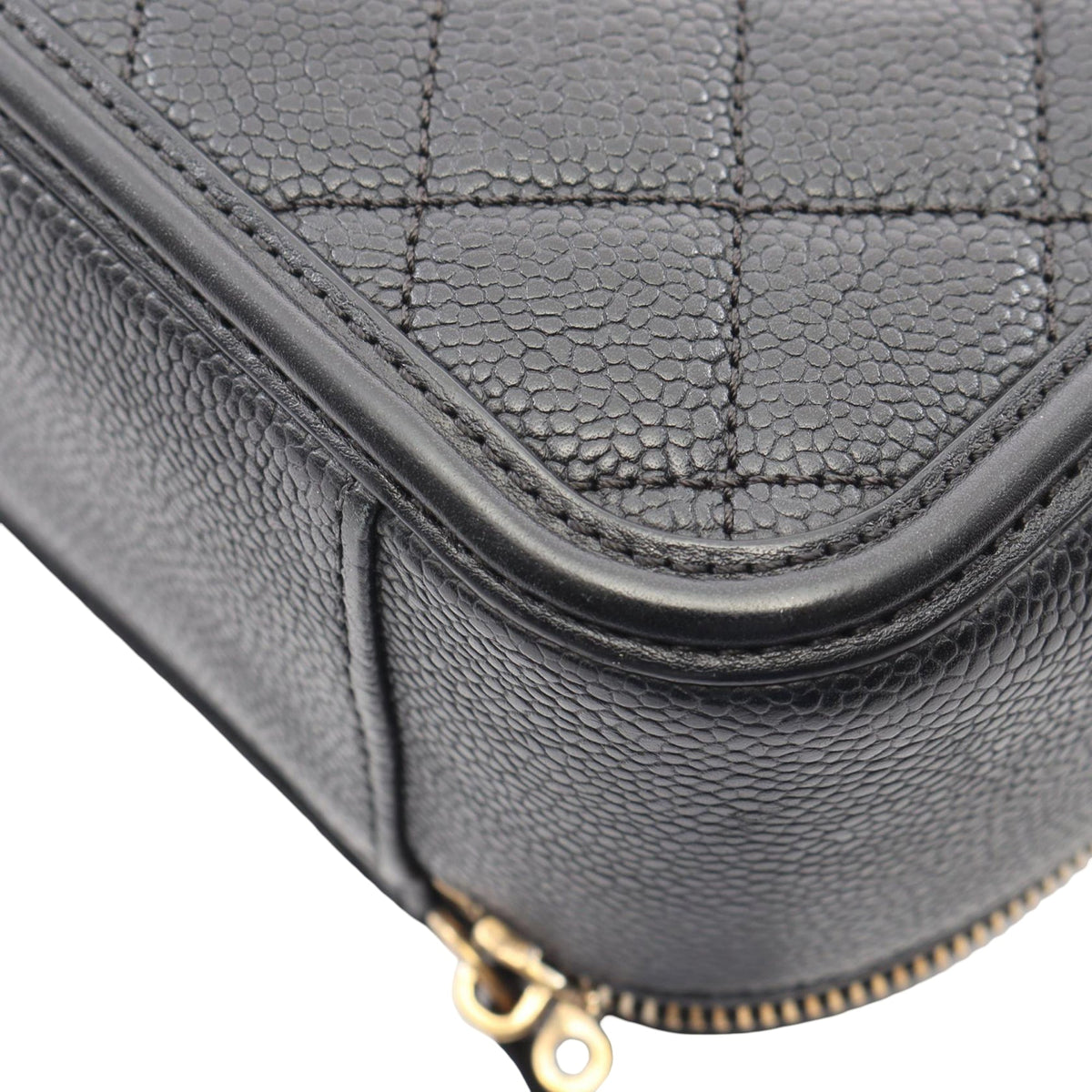 Chanel Mini Caviar CC Filigree Vanity Case
