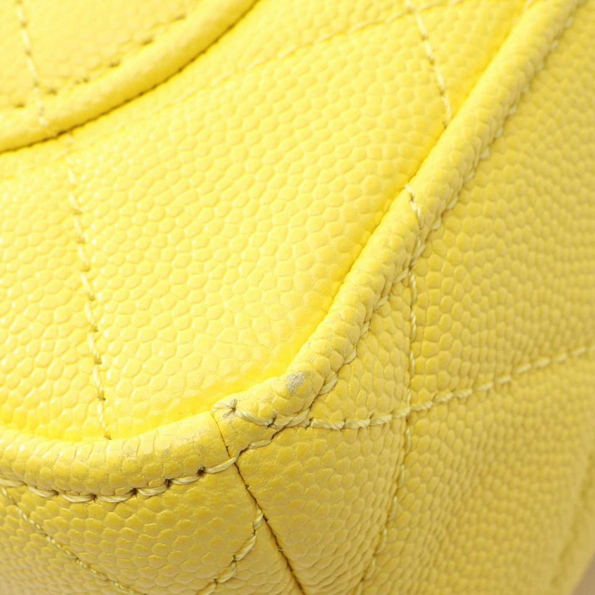 Chanel Quilted Caviar Handy Box Vanity Case with Chain