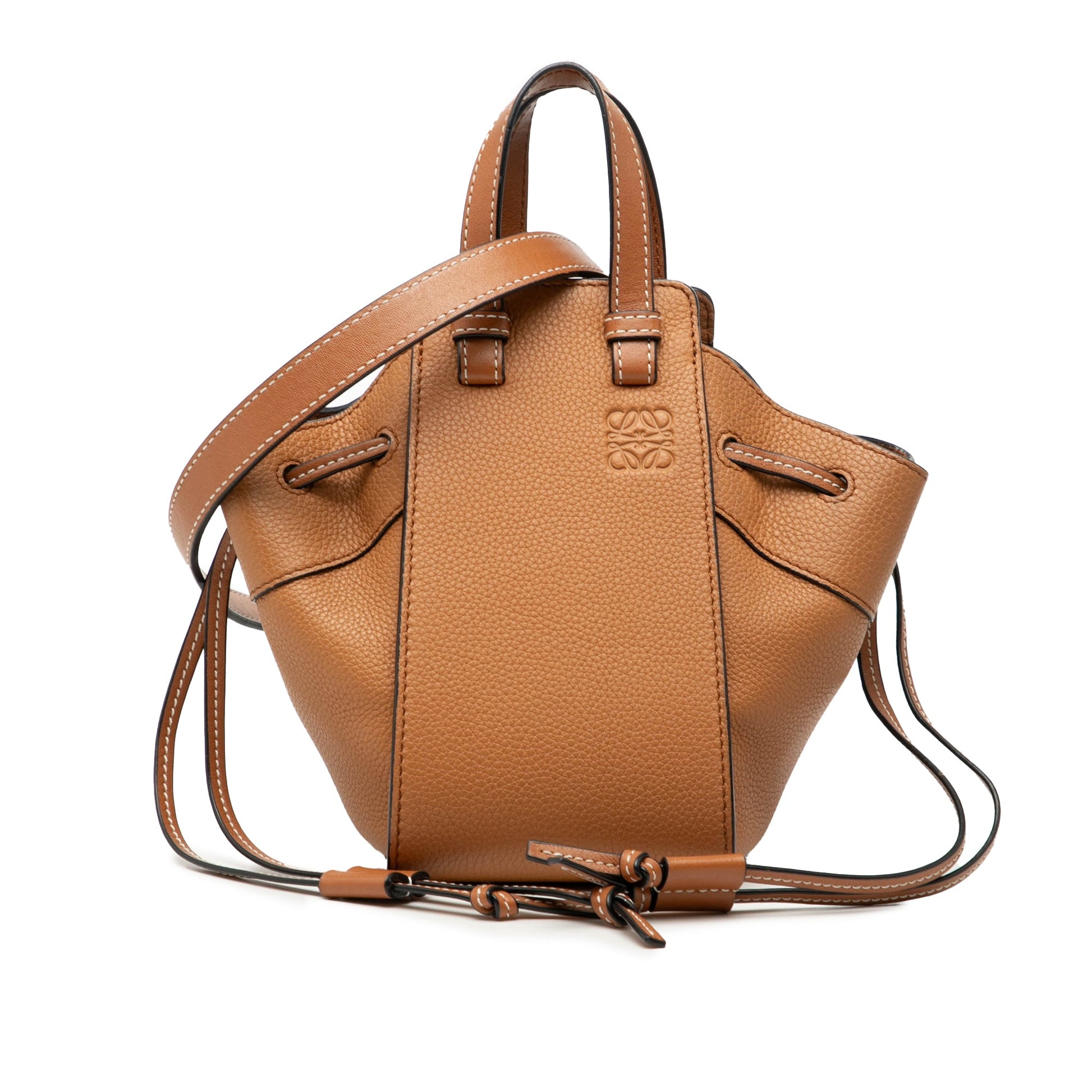 LOEWE Mini Grained Calfskin Drawstring Hammock Bag