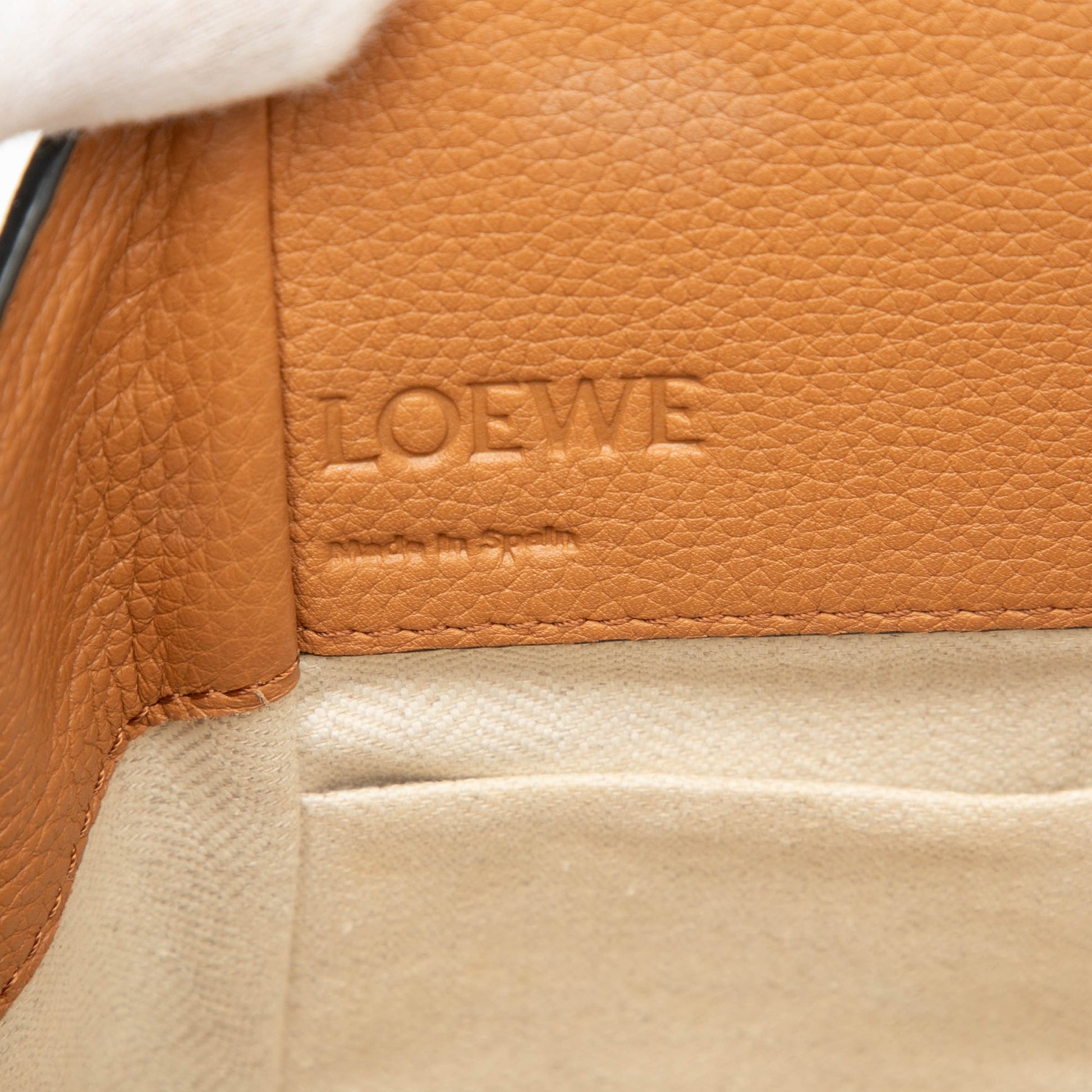 LOEWE Mini Grained Calfskin Drawstring Hammock Bag