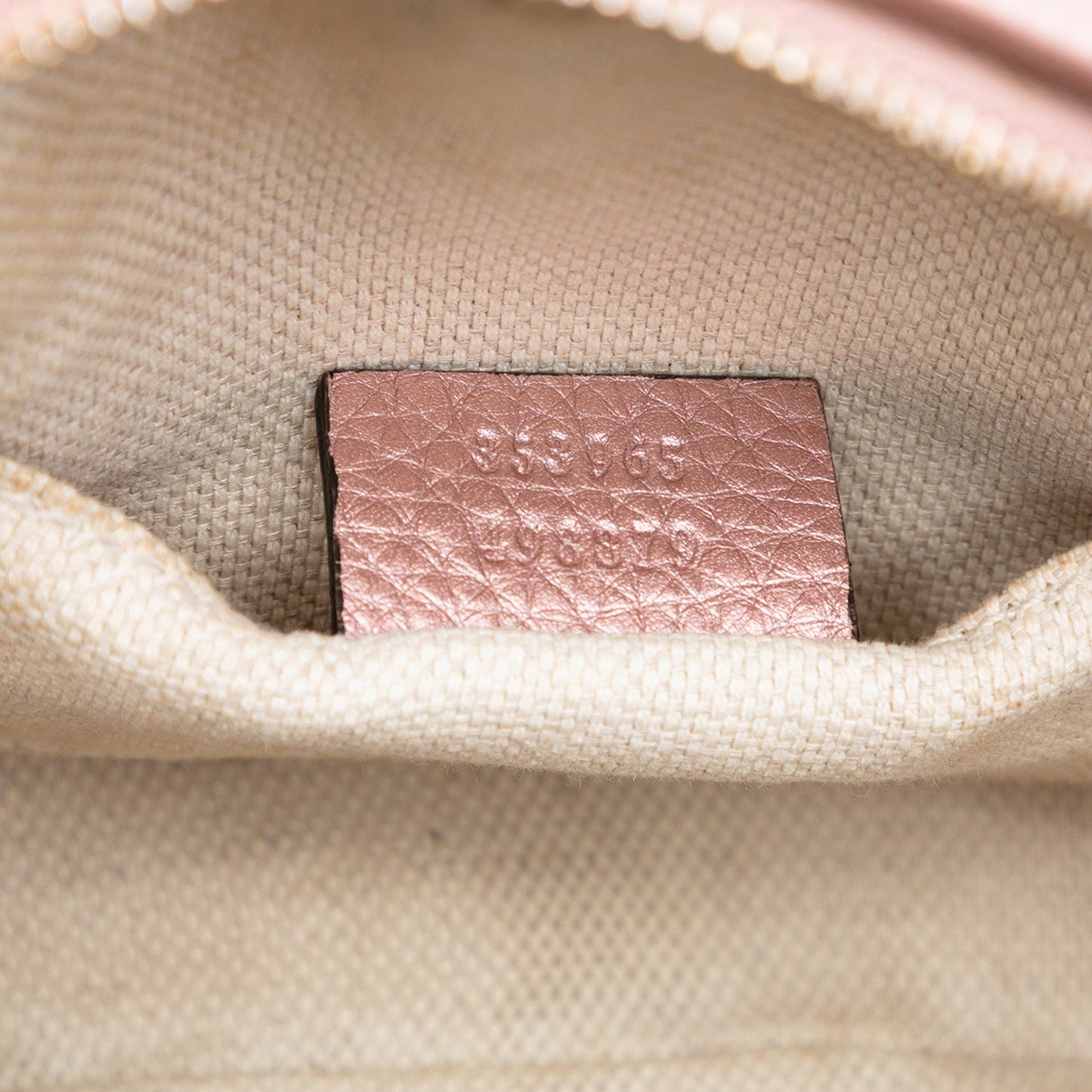 Gucci Mini Metallic Pebbled Calfskin Soho Chain Crossbody