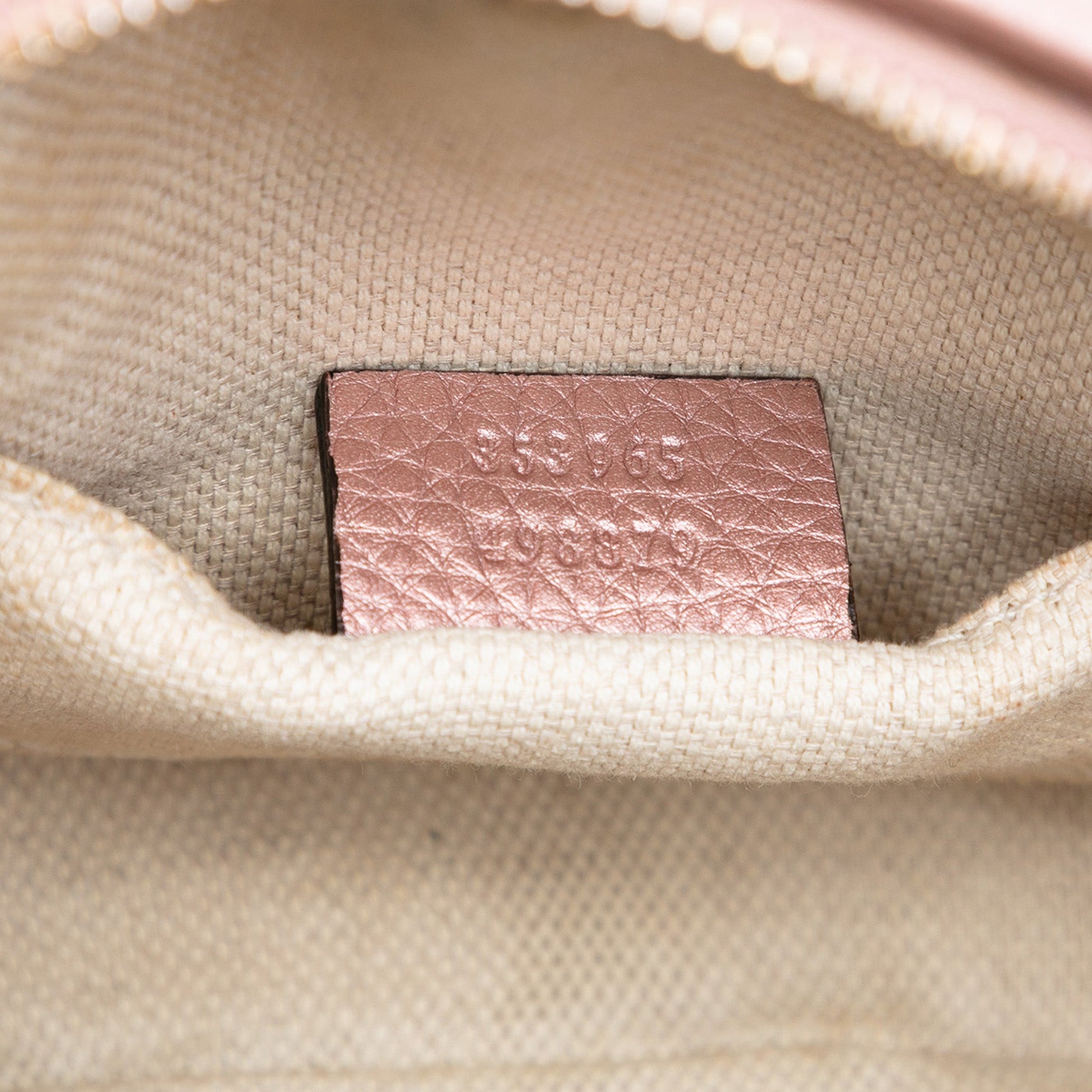 Gucci Mini Metallic Pebbled Calfskin Soho Chain Crossbody