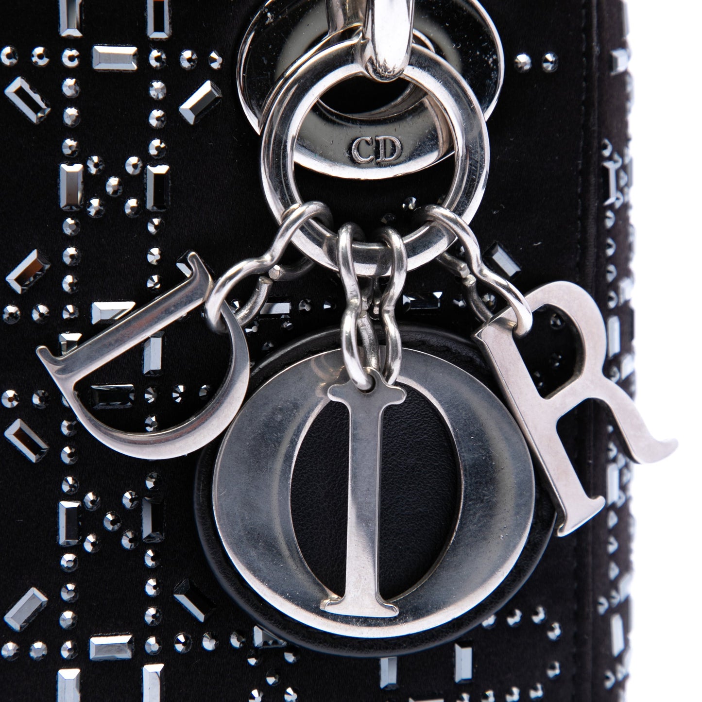 Dior Mini Satin Cannage Strass Crystal Embellished Lady Dior