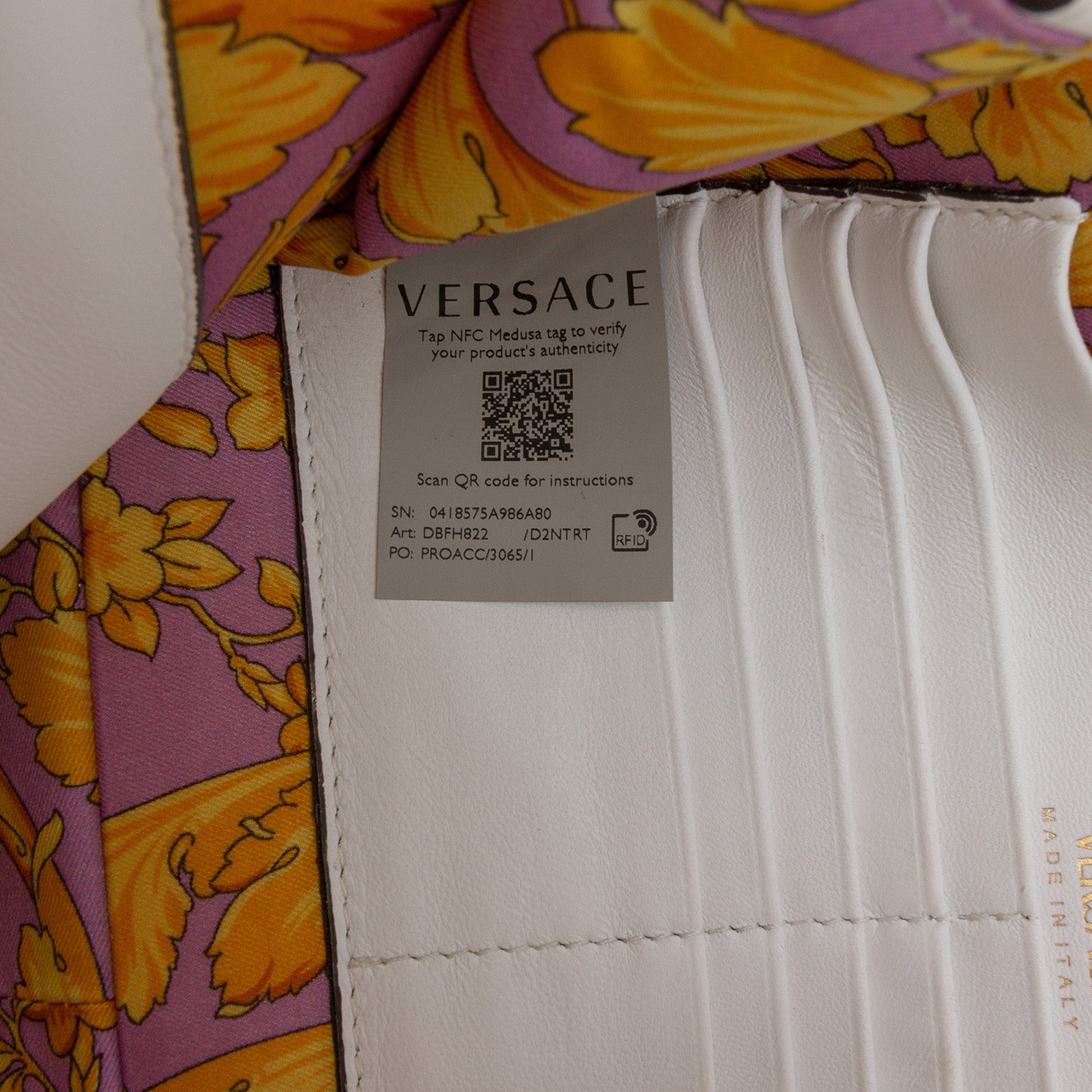 Versace Nappa Leather Virtus V Crossbody