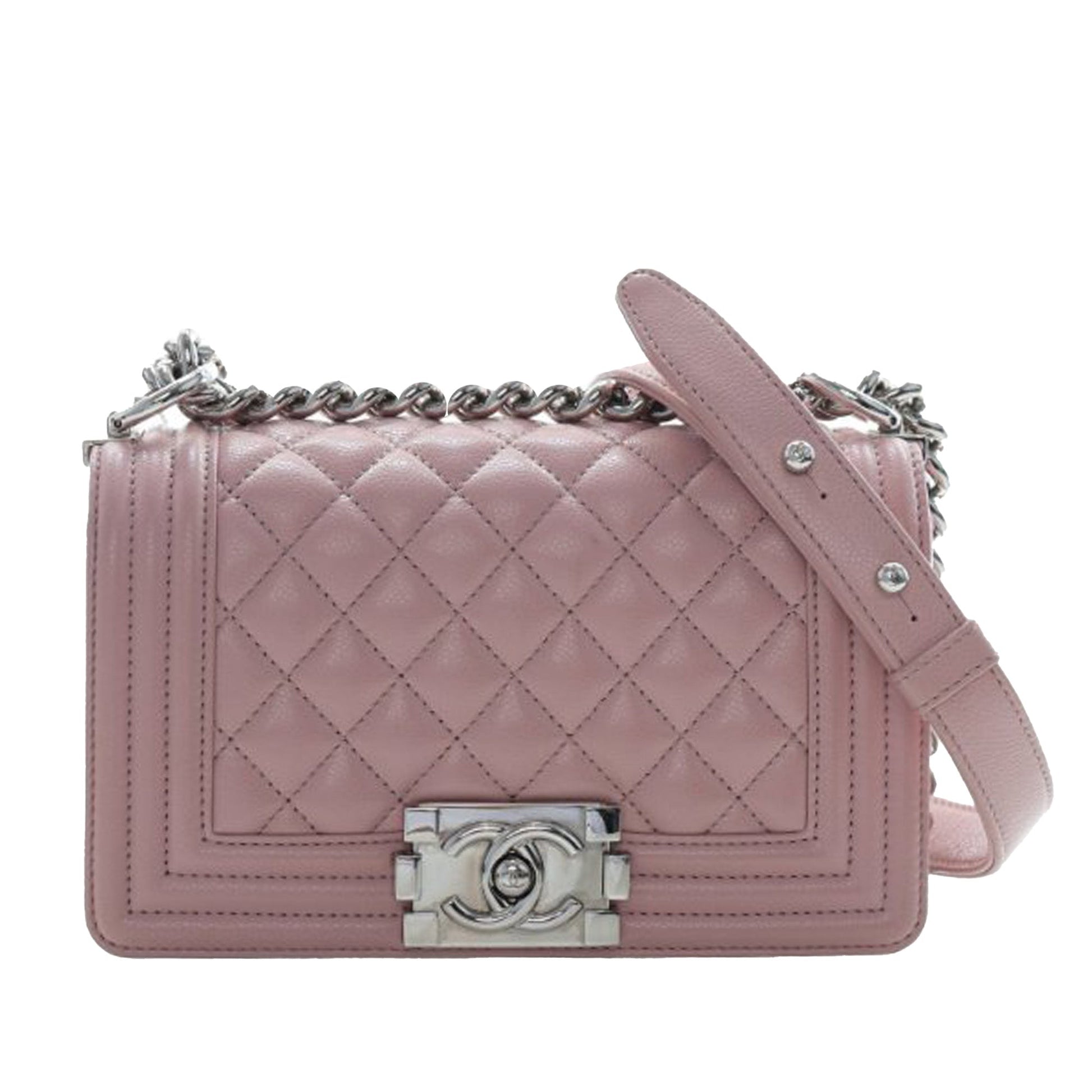 Small Quilted Caviar Boy Flap