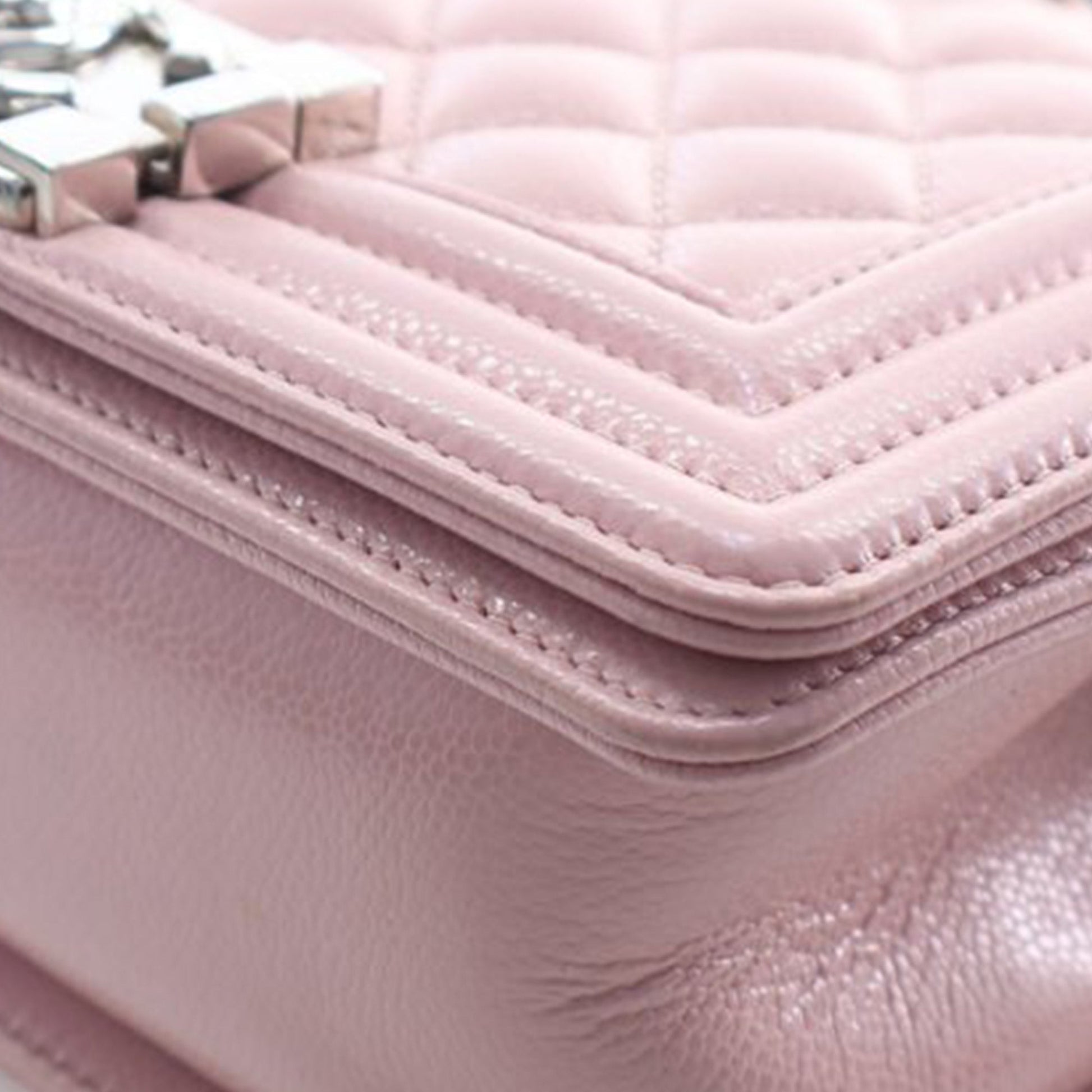 Small Quilted Caviar Boy Flap