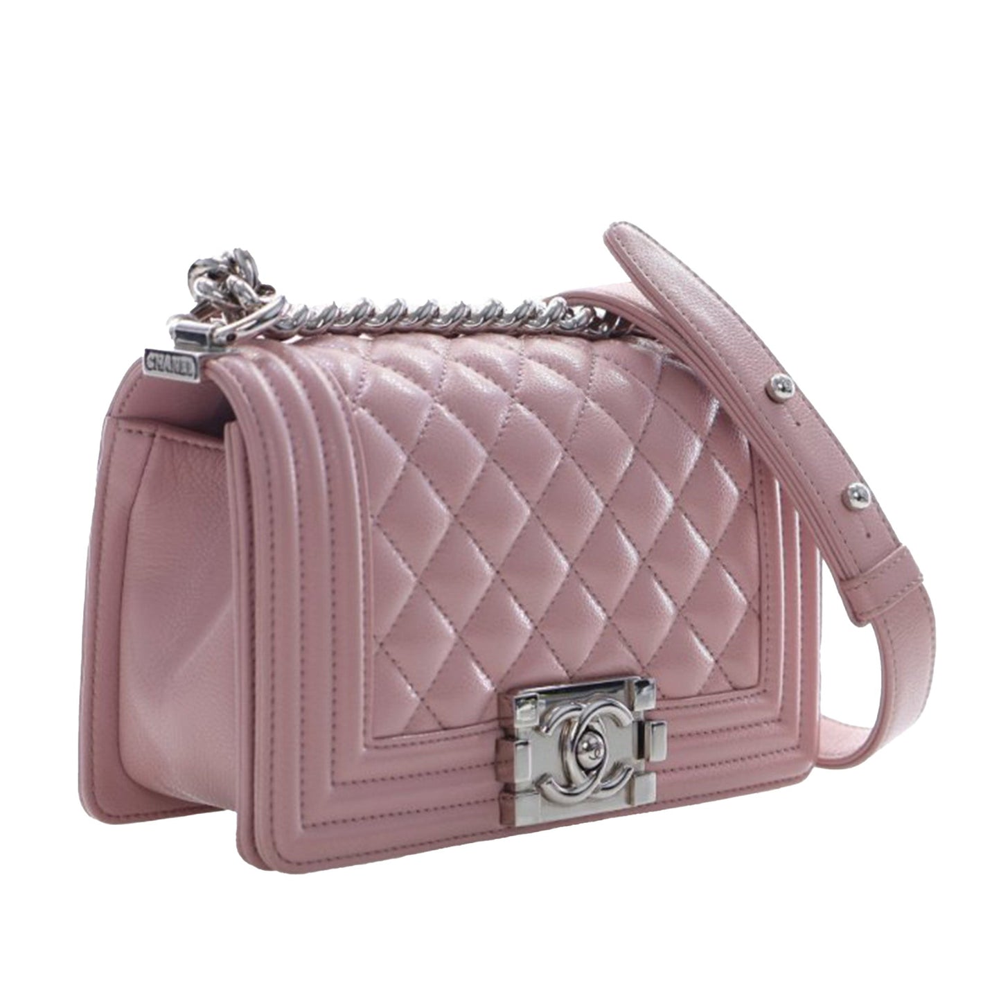 Small Quilted Caviar Boy Flap