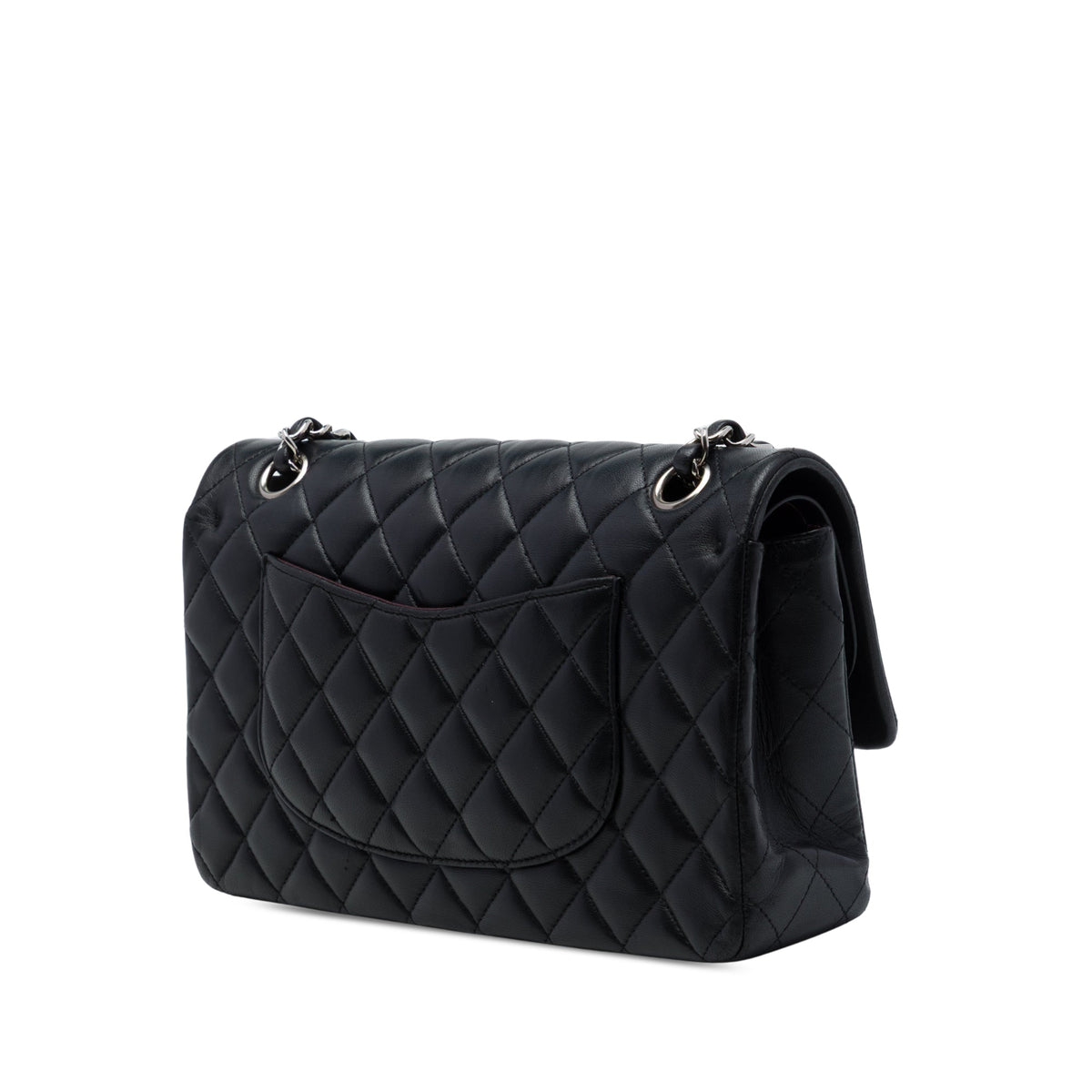 Chanel Medium Classic Lambskin Double Flap — Black