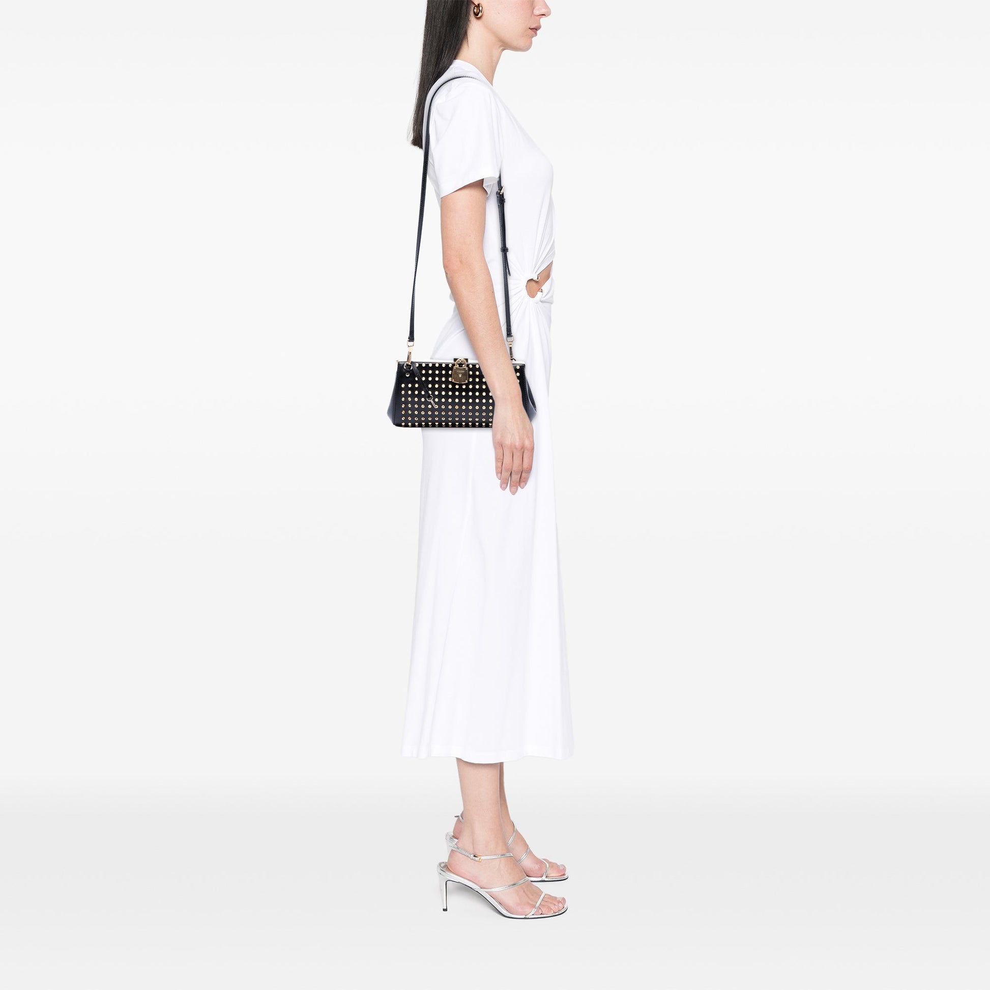 Burberry Studded Calfskin Padlock Crossbody