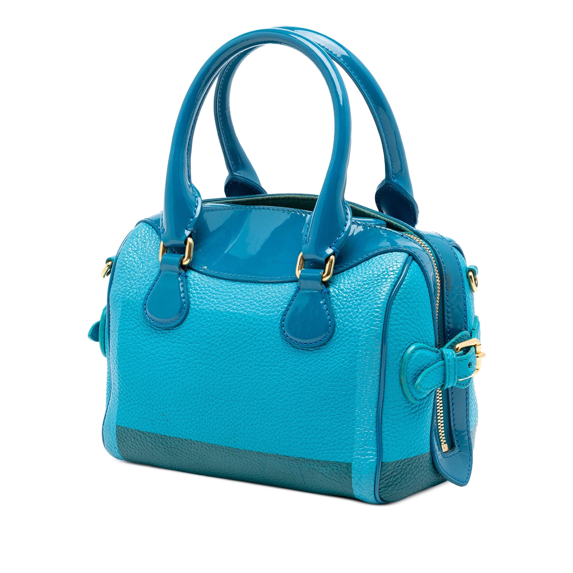 Mini Tricolour Grained Leather Prorsum Boston Bag
