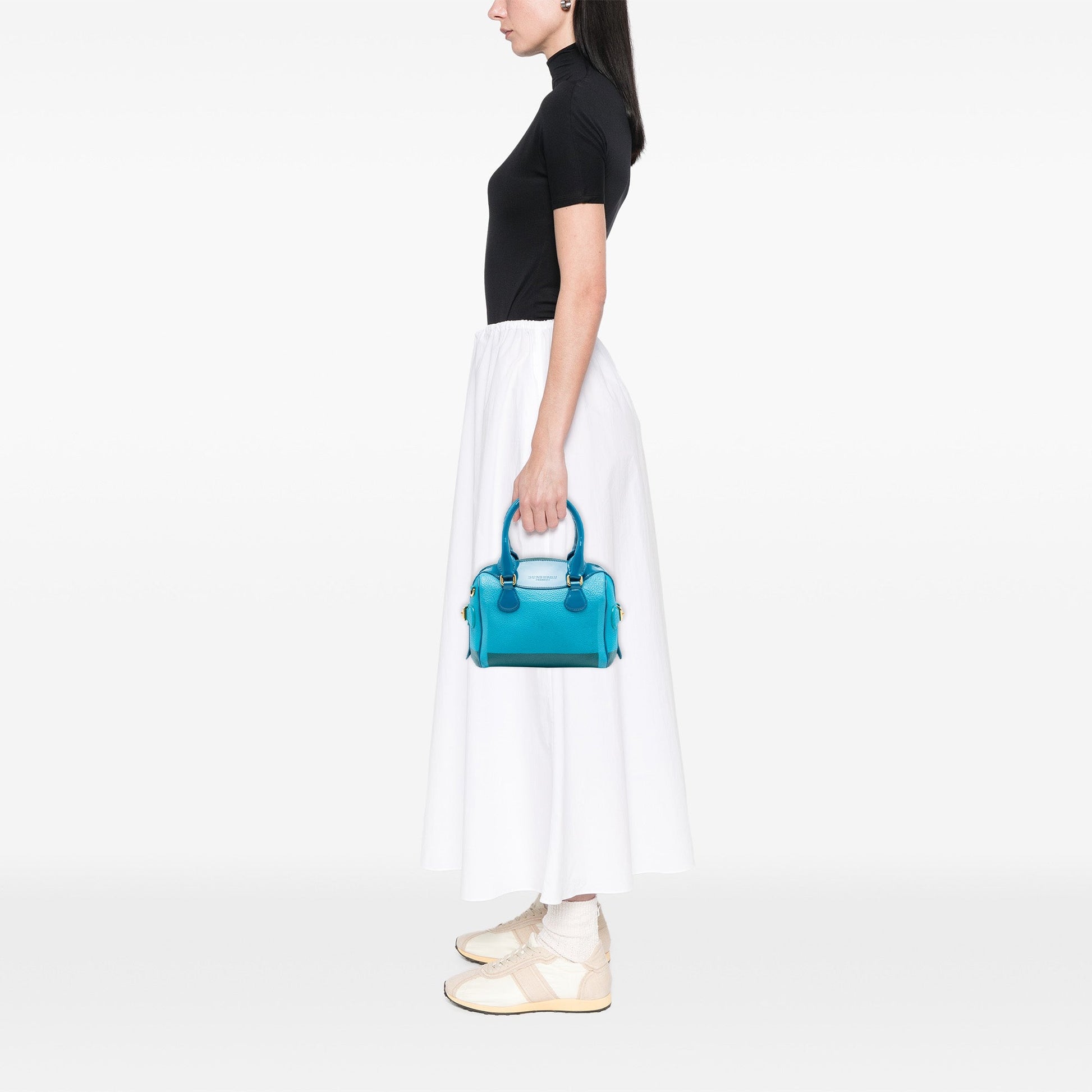 Mini Tricolour Grained Leather Prorsum Boston Bag