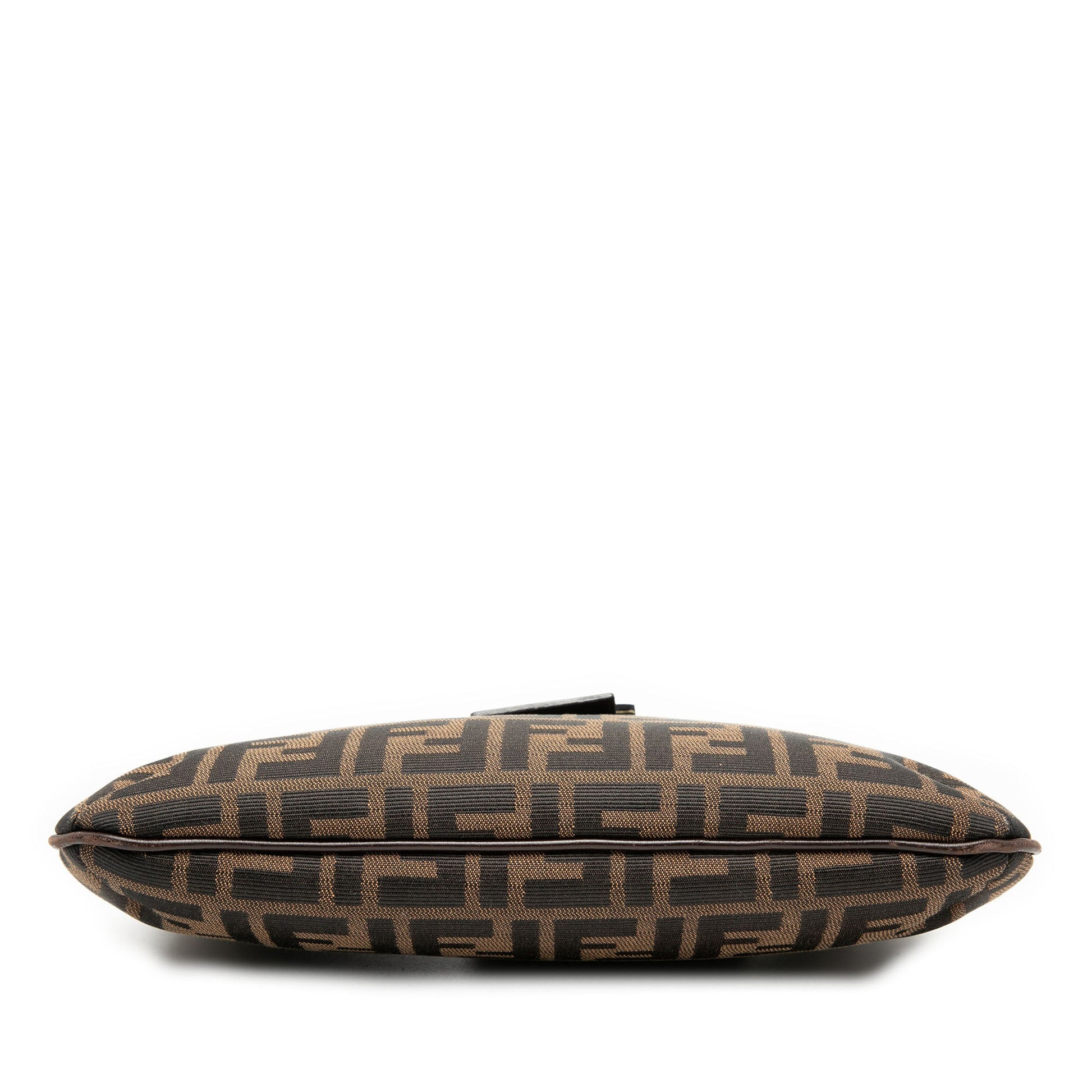 Fendi Zucca Canvas Double Flap Shoulder Bag