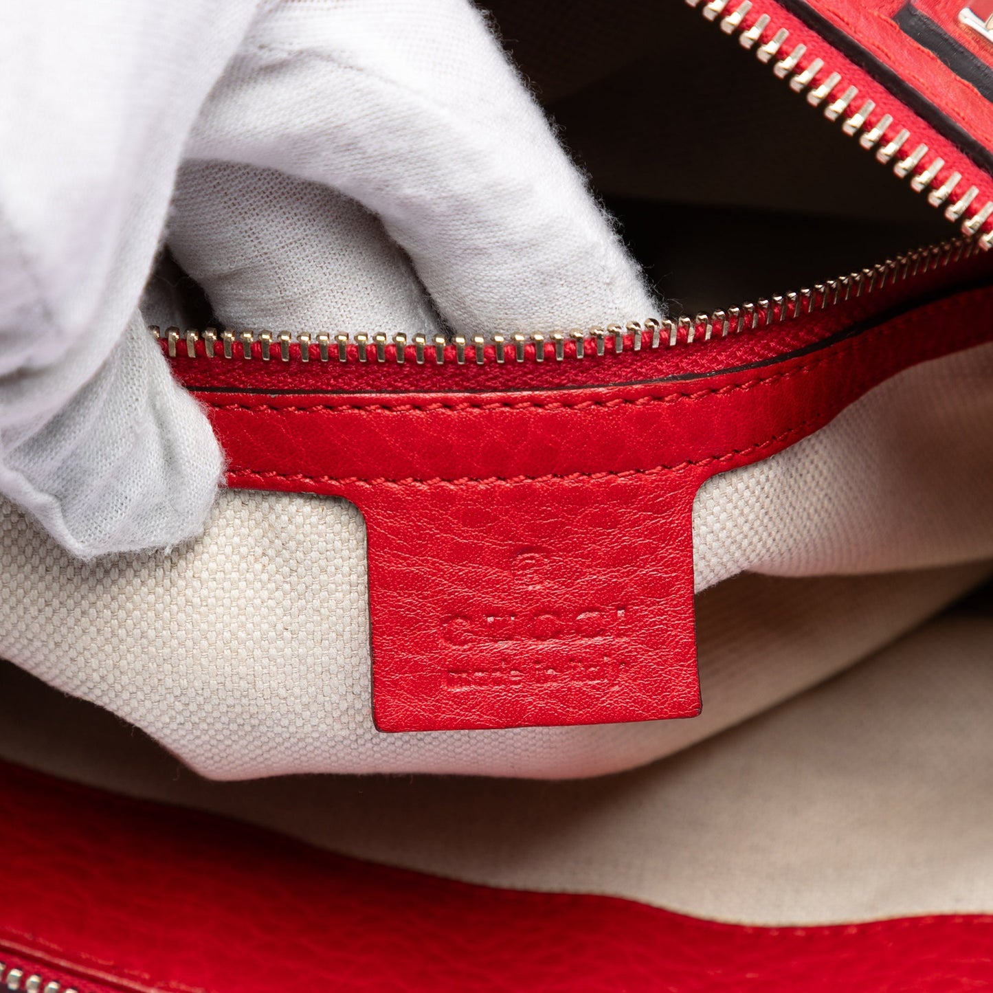 Gucci Pebbled Calfskin Bella Satchel