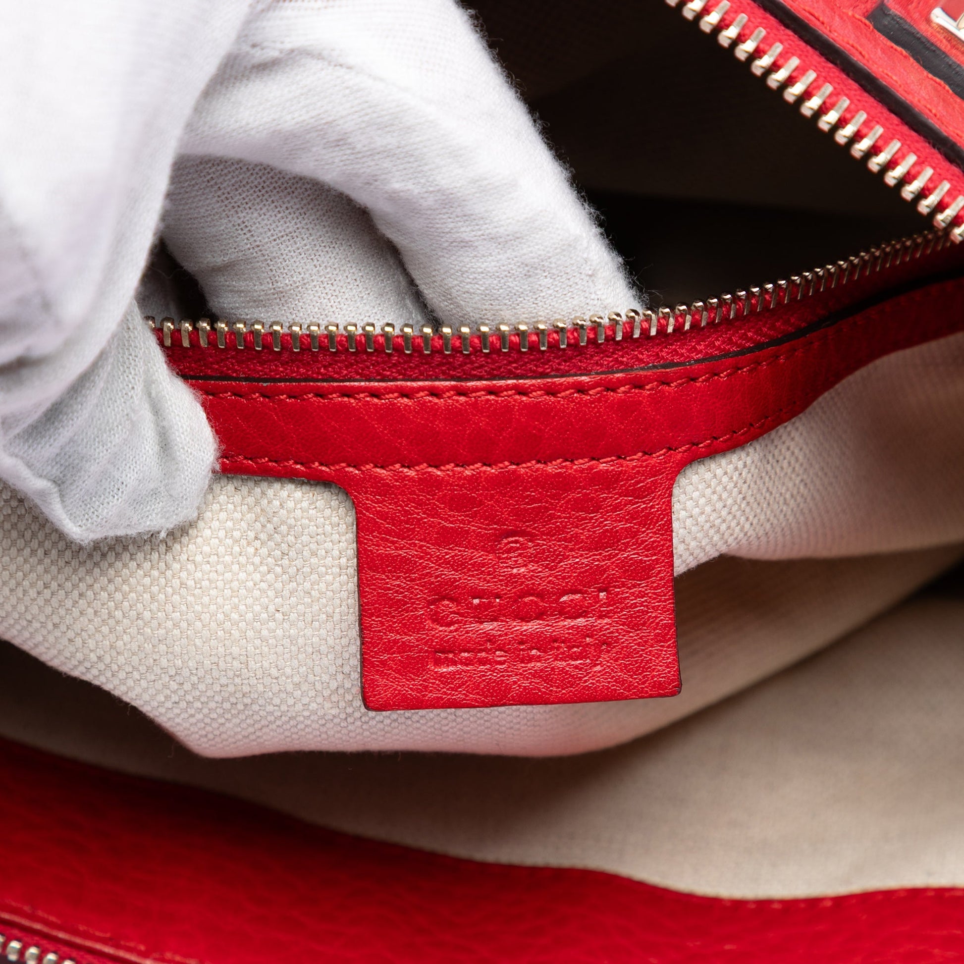 Gucci Pebbled Calfskin Bella Satchel
