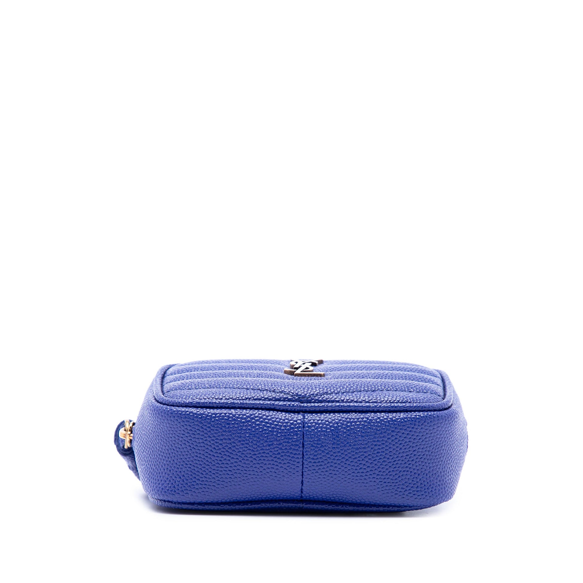 Saint Laurent Baby Chevron Grain De Poudre Monogram Lou Camera Bag