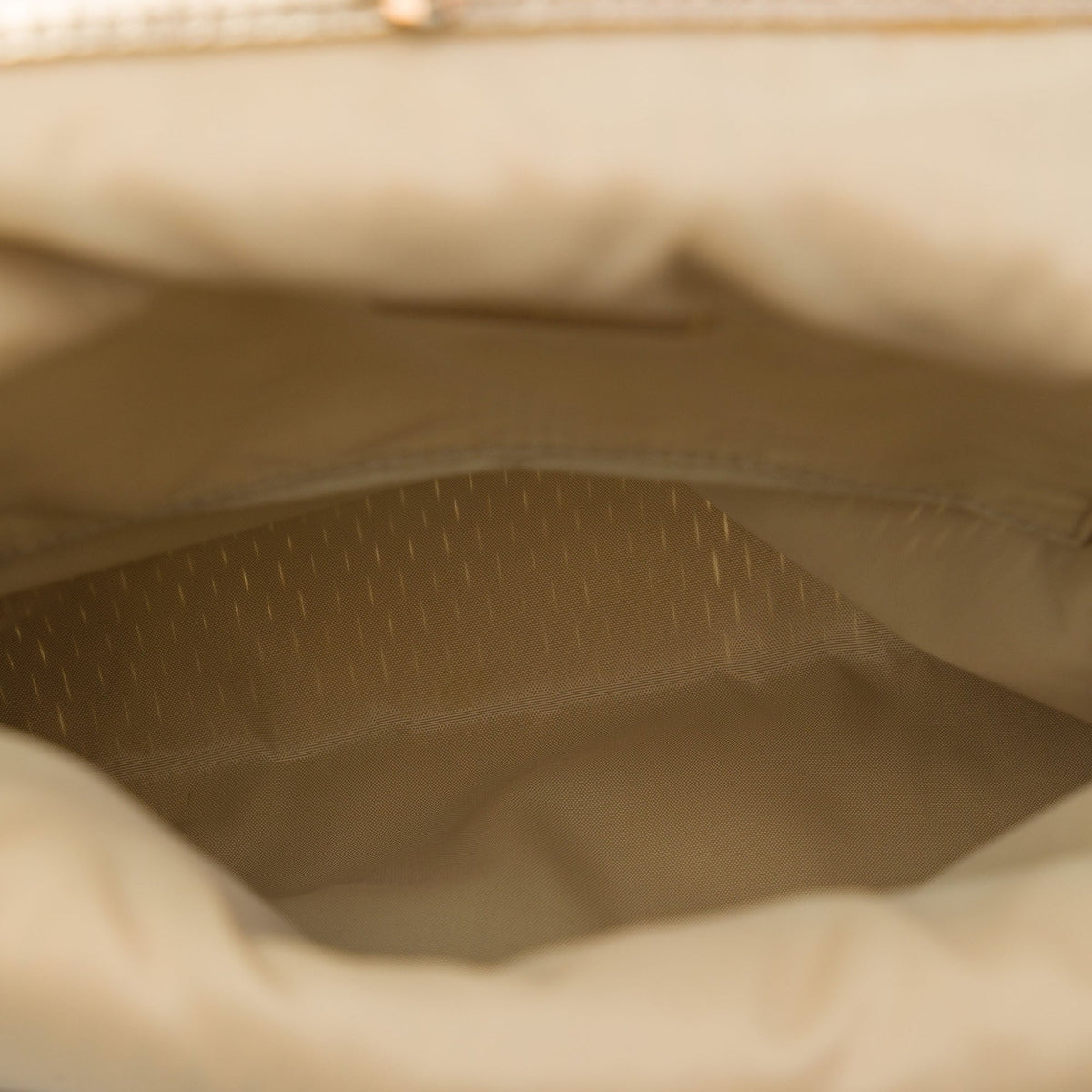 Prada Metallic Calfskin Woven Slit Patterned Handbag — Gold
