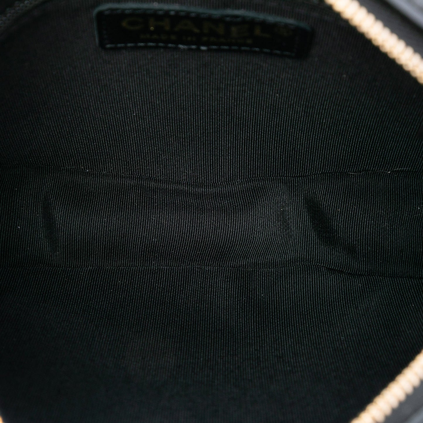 Chevron Lambskin Pleated Oval Camera Bag