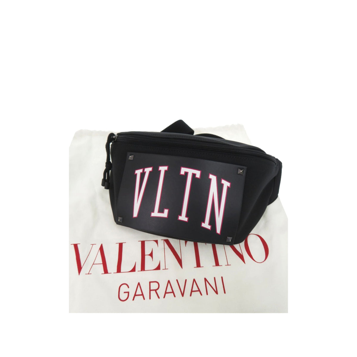 Valentino VLTN Studded Belt Bag — Black
