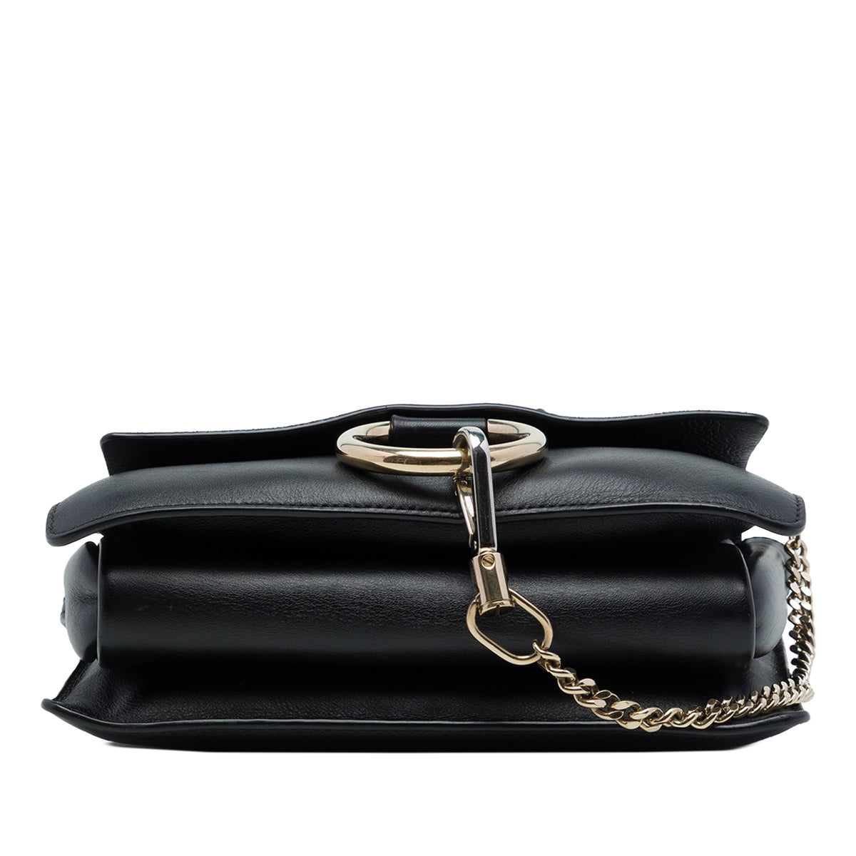 Chloé Small Suede and Calfskin Faye Crossbody — Black