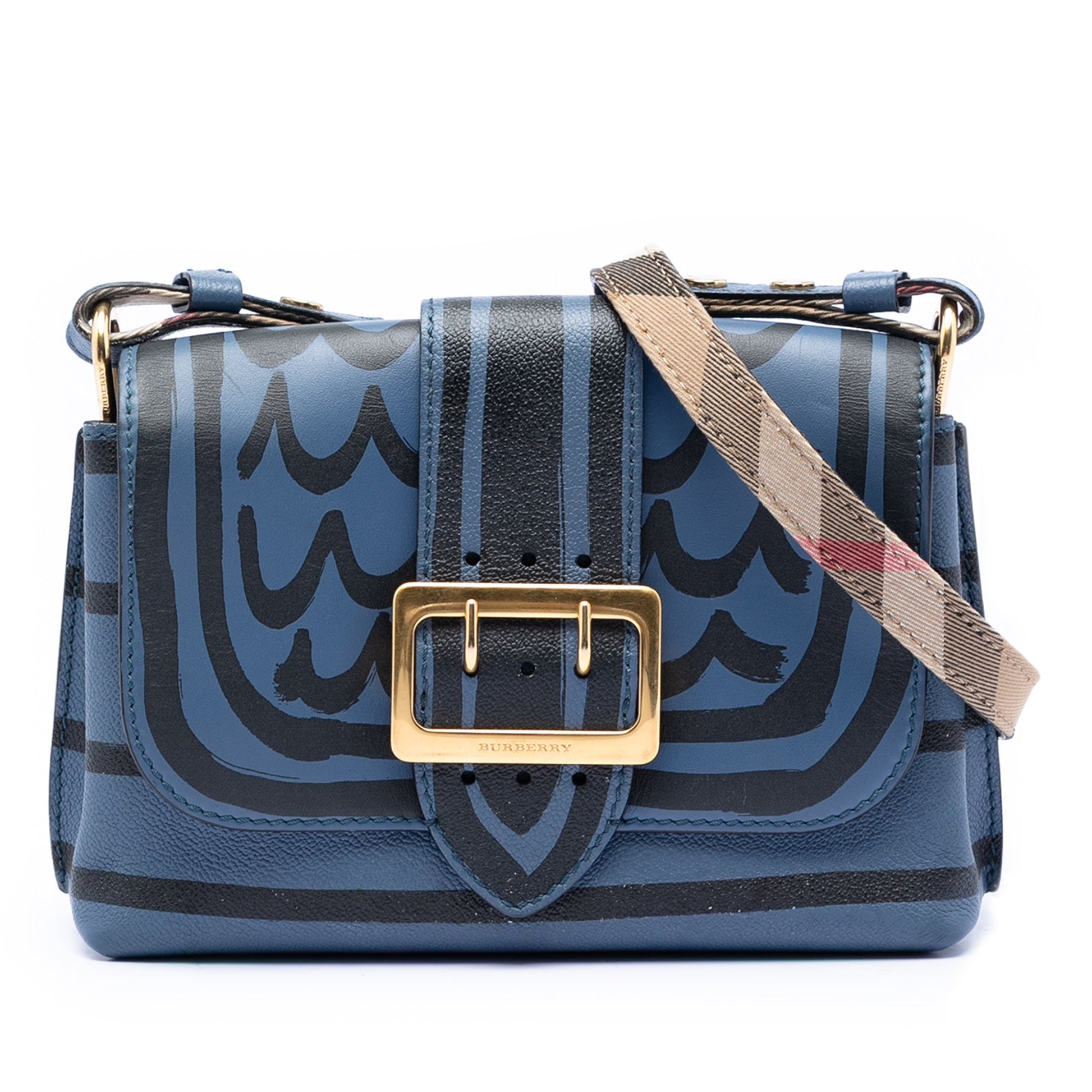 Small Printed Leather Medley Buckle Crossbody