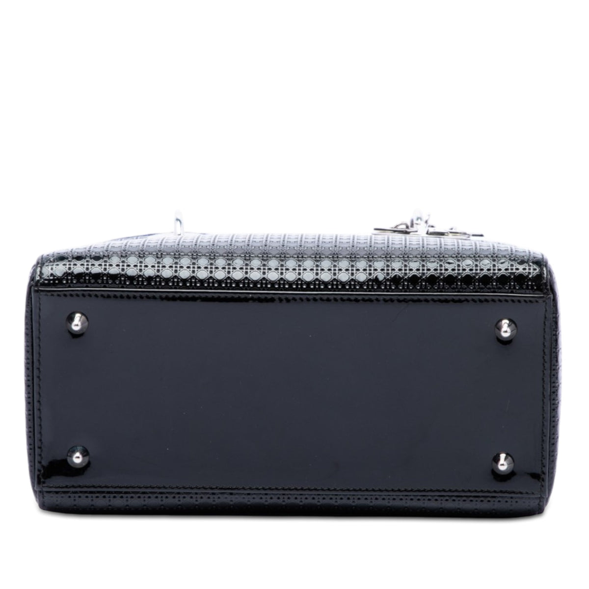Dior Medium Metallic Patent Microcannage Lady Dior