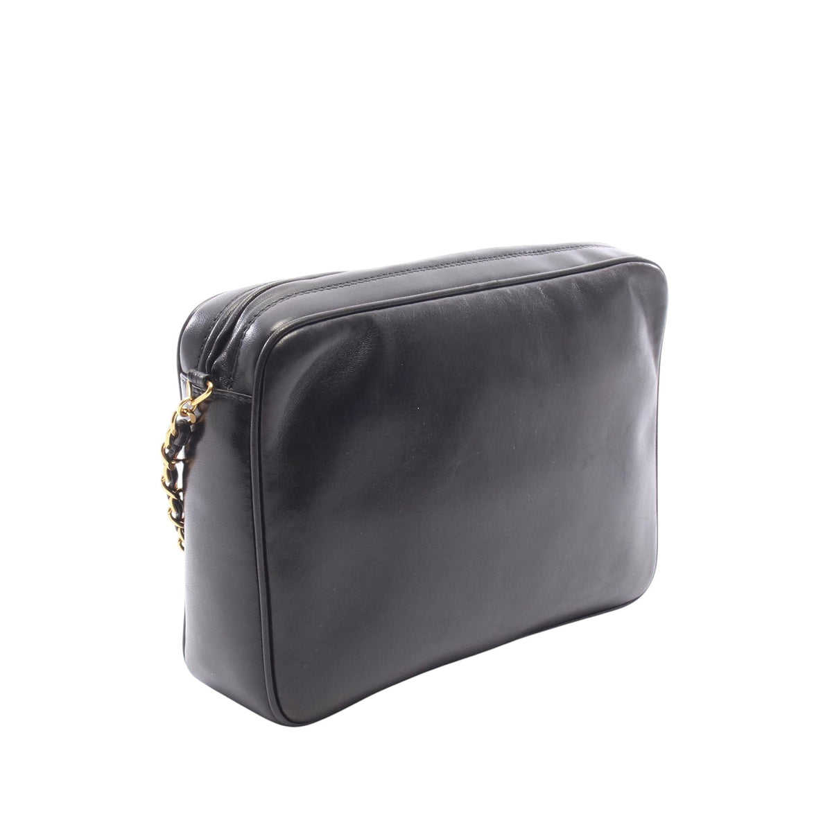 Chanel Lambskin Triple CC Tassel Camera Bag — Black