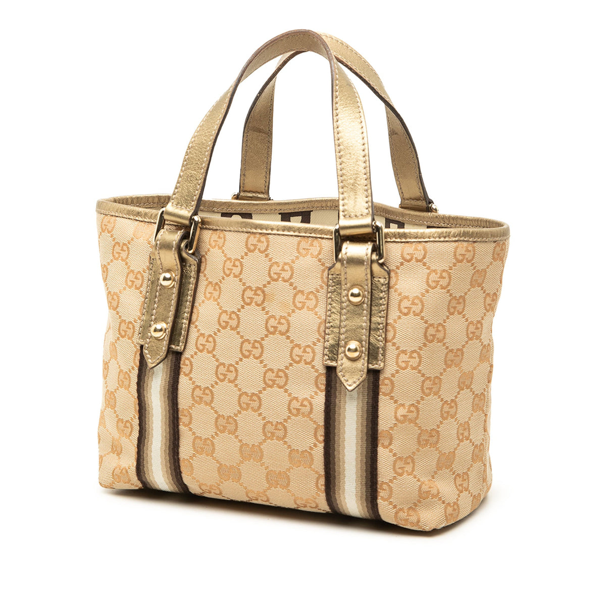 Gucci GG Canvas Jolicoeur Handbag — Beige