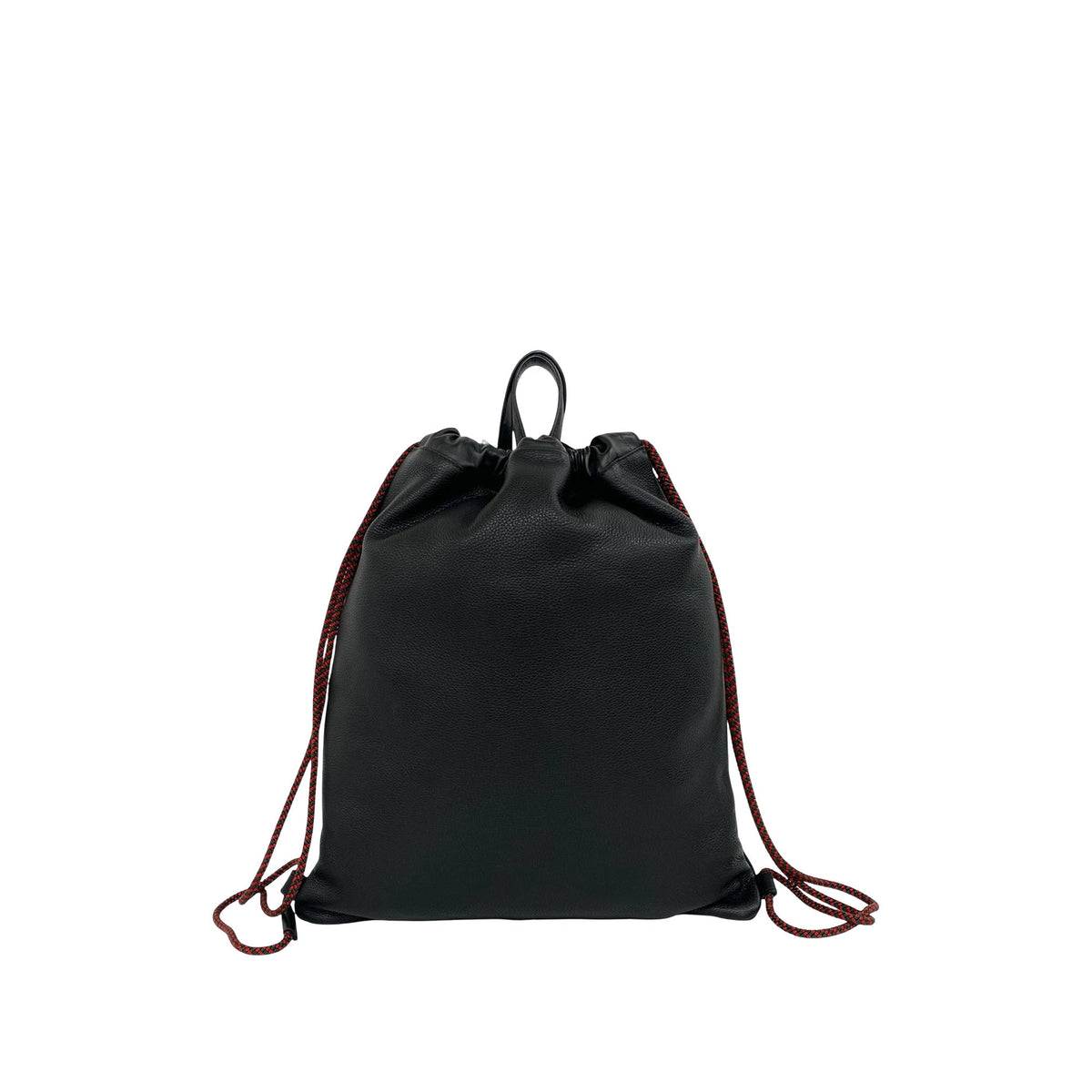 Gucci Grained Calfskin Web Logo Drawstring Backpack