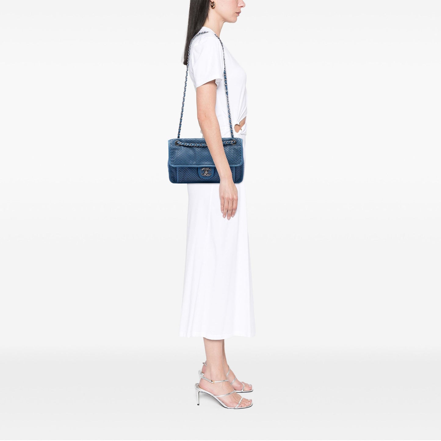 Chanel Medium Perforated Calfskin Up In The Air Flap
