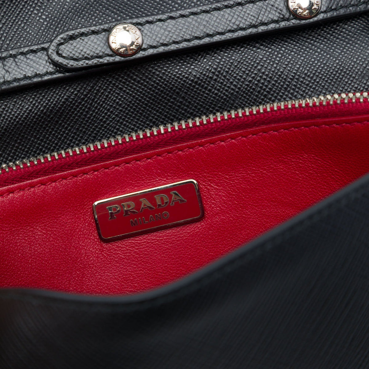 Prada Saffiano Lipstick Print Wallet on Strap